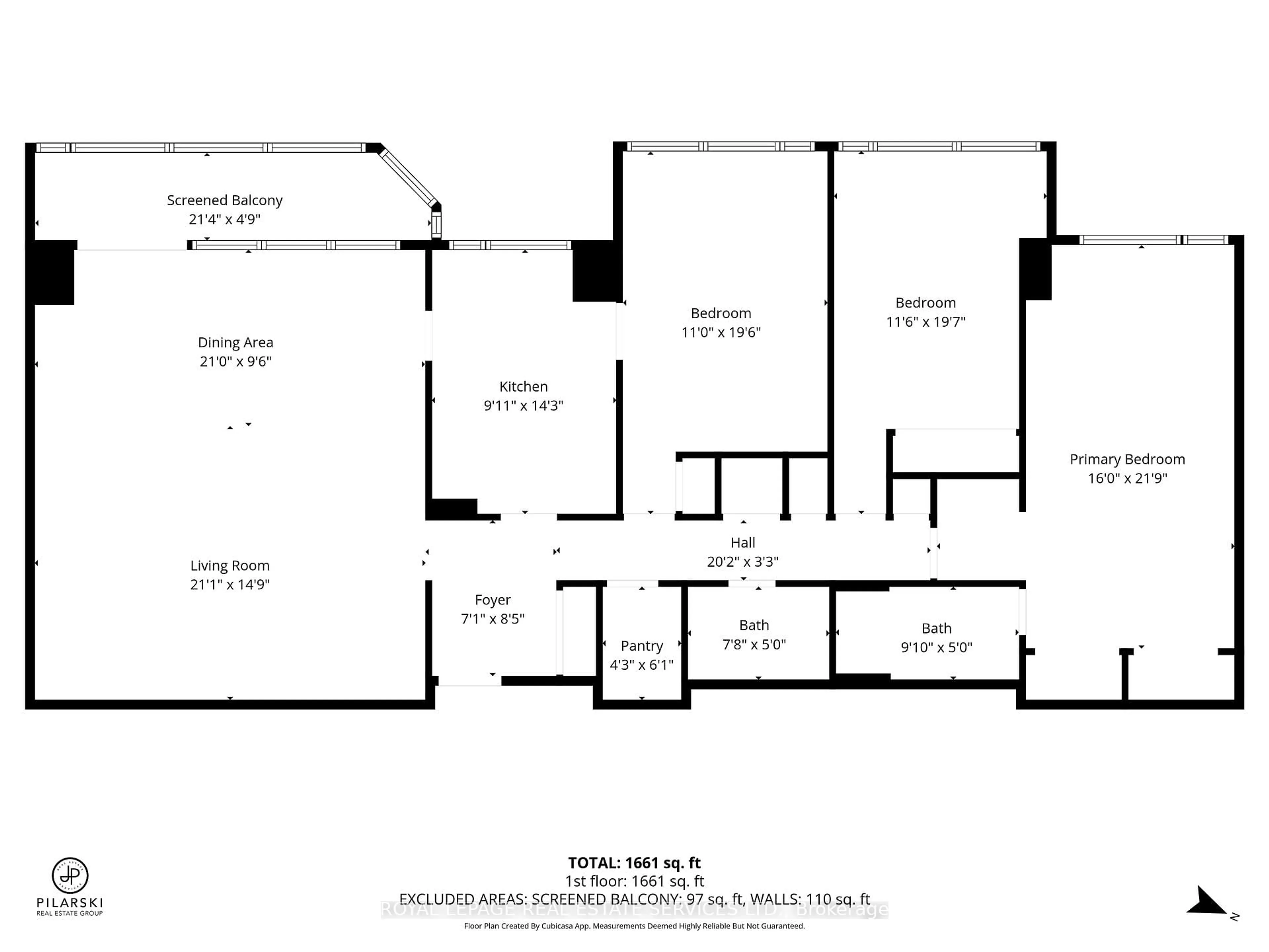 Floor plan for 75 Wynford Heights Cres #2001, Toronto Ontario M3C 3H9