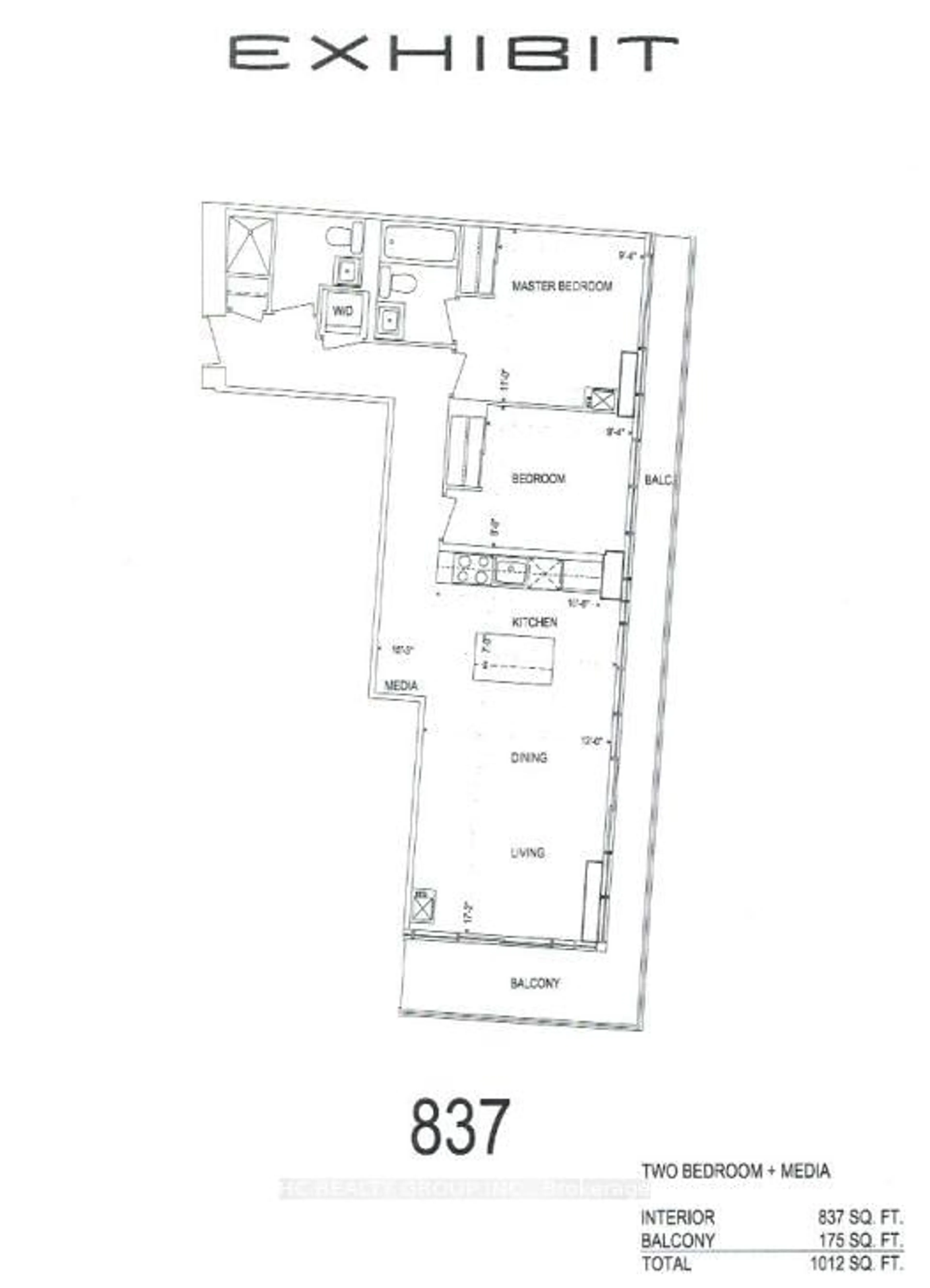 Floor plan for 200 Bloor St #1405, Toronto Ontario M5S 0B1