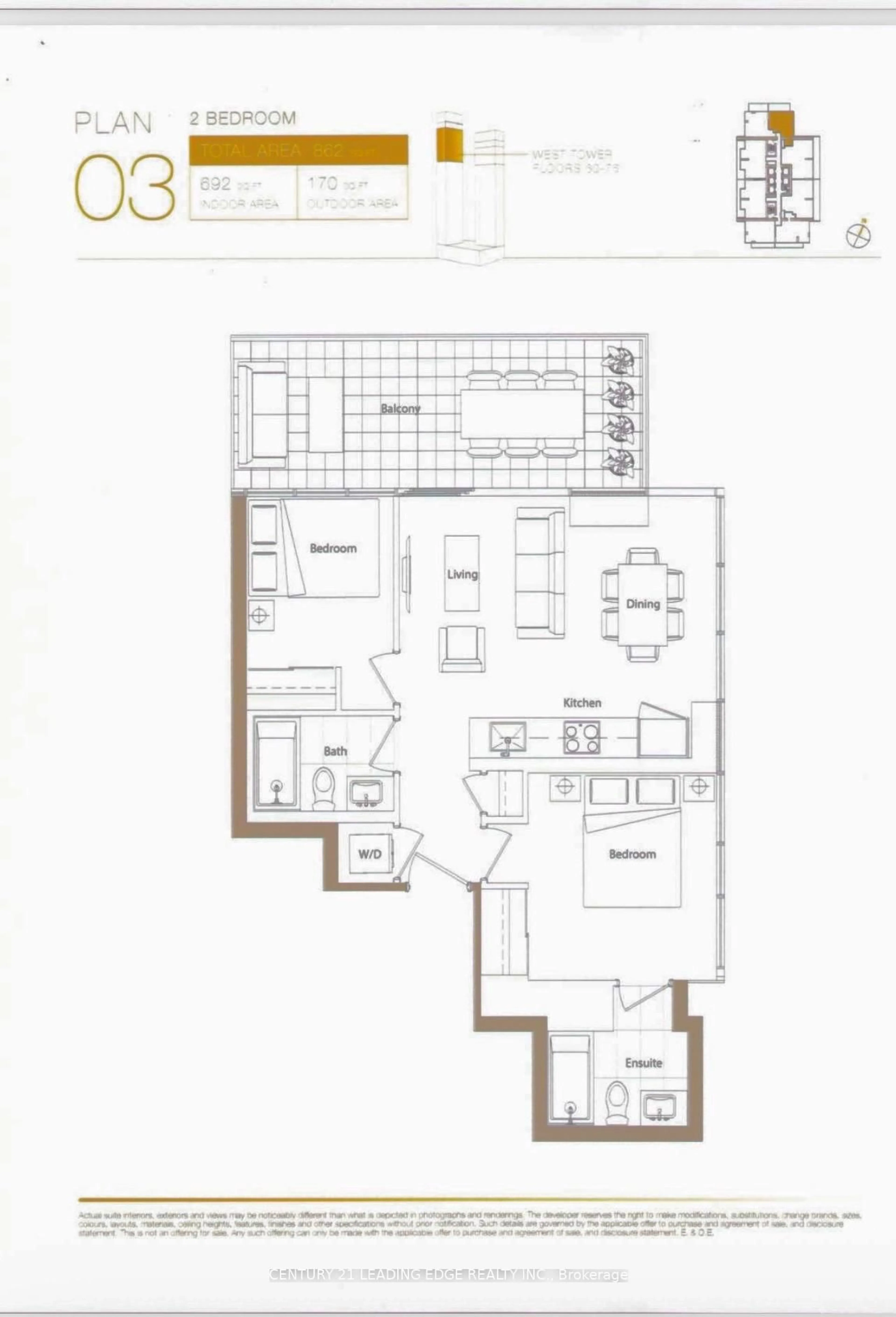 Floor plan for 3 Concord City Place Way #7103, Toronto Ontario M5V 0X4