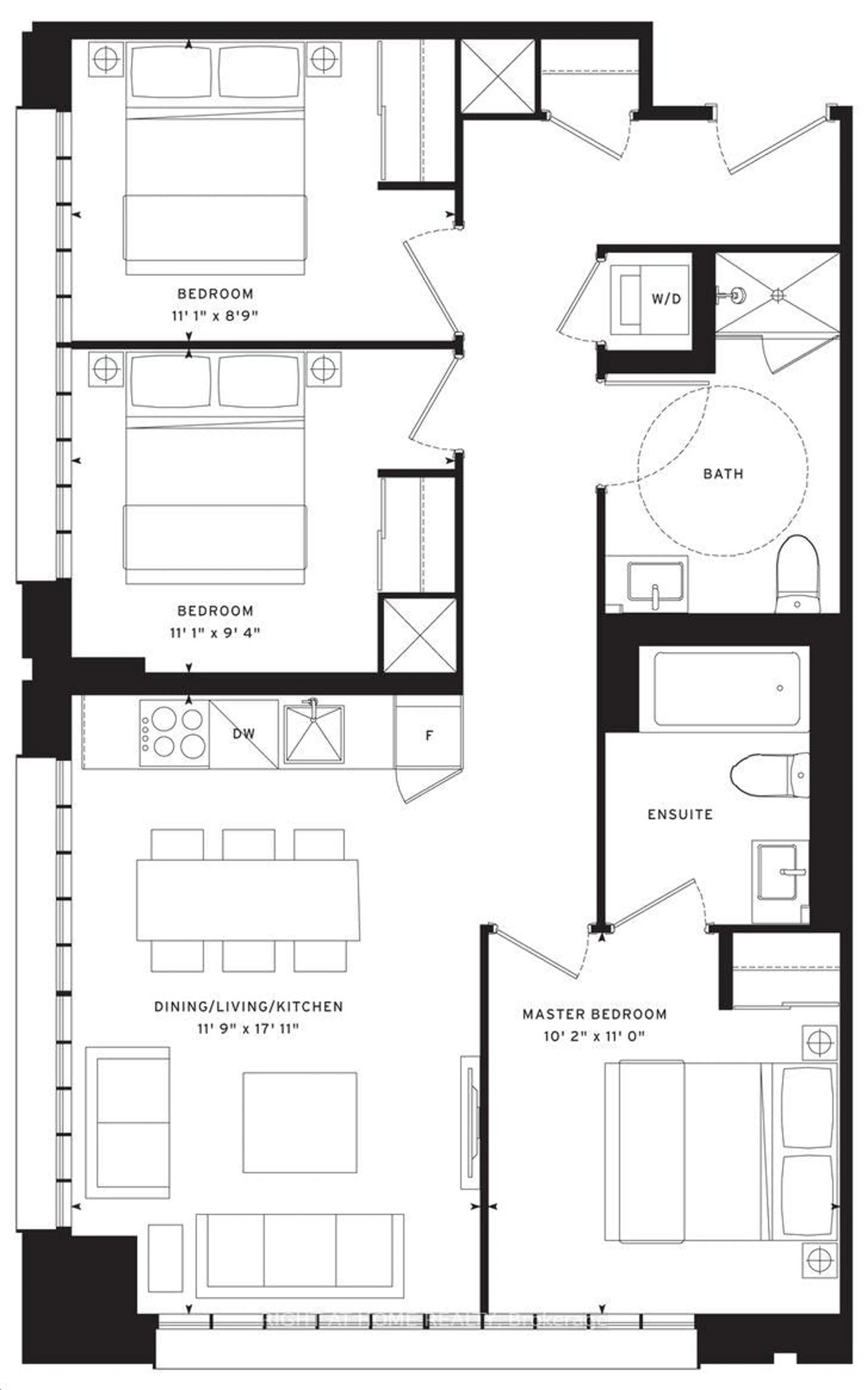 Floor plan for 55 Mercer St, Toronto Ontario M5V 0W4