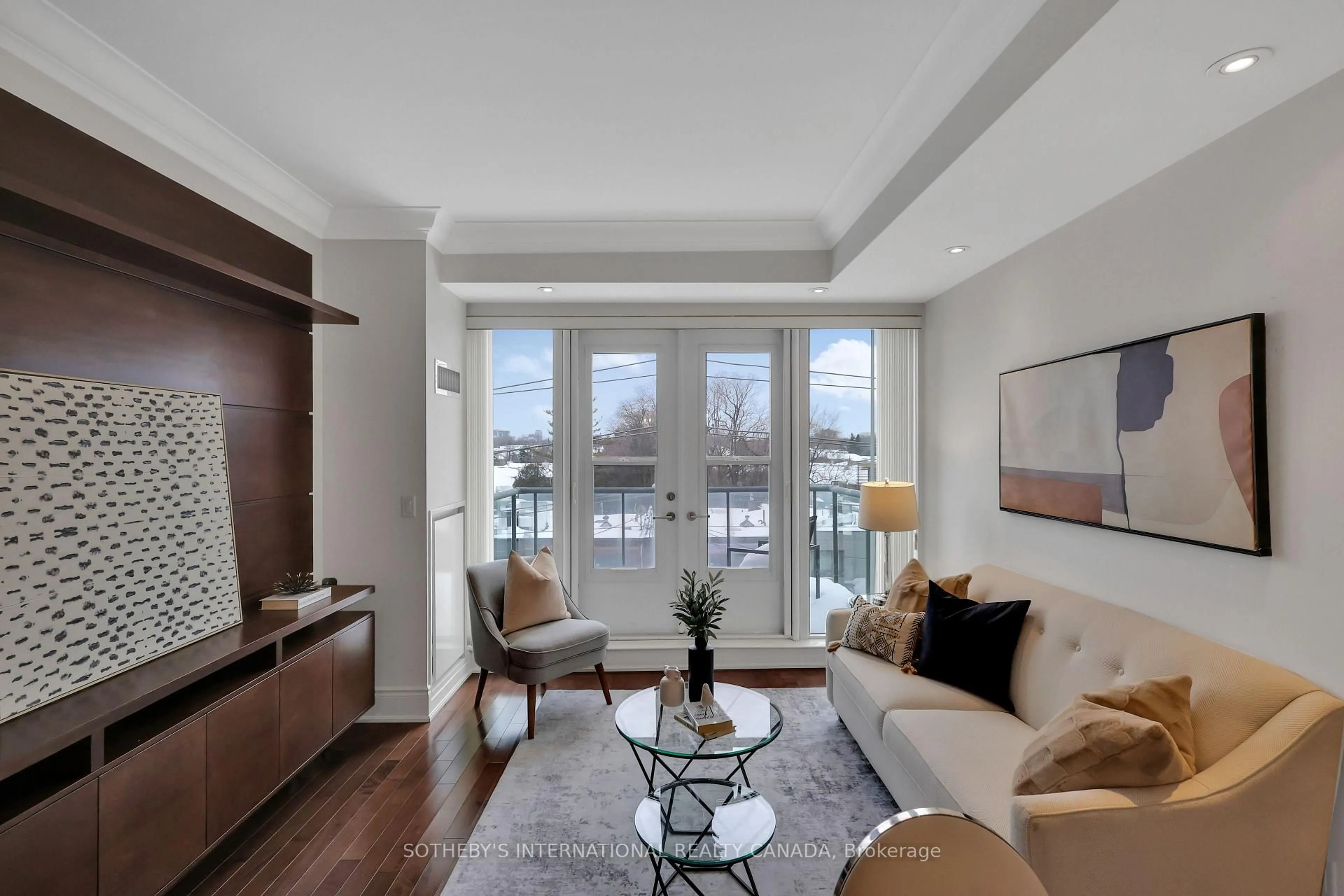 Living room with furniture, unknown for 1717 Avenue Rd #410, Toronto Ontario M5M 0A2