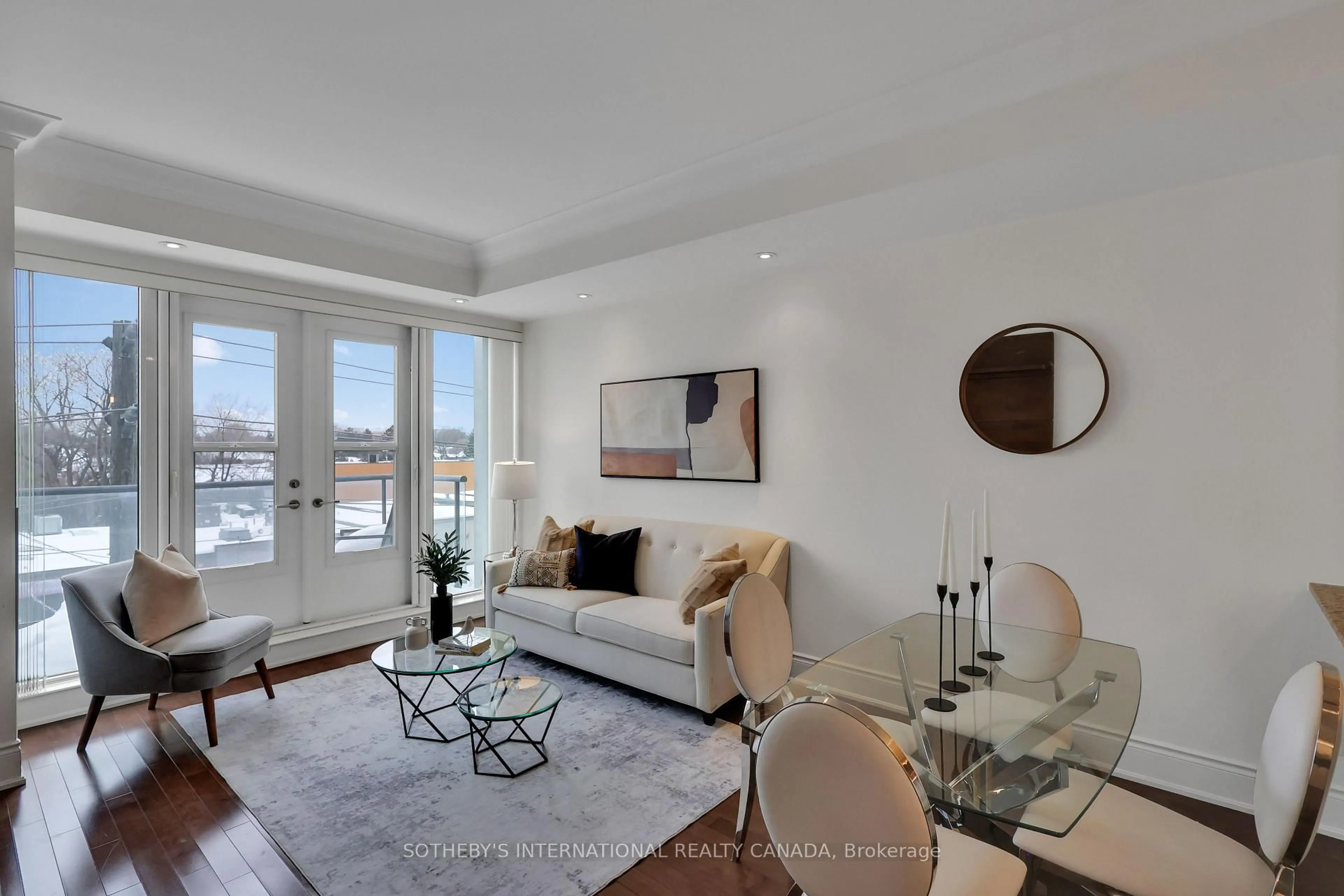 Living room with furniture, unknown for 1717 Avenue Rd #410, Toronto Ontario M5M 0A2