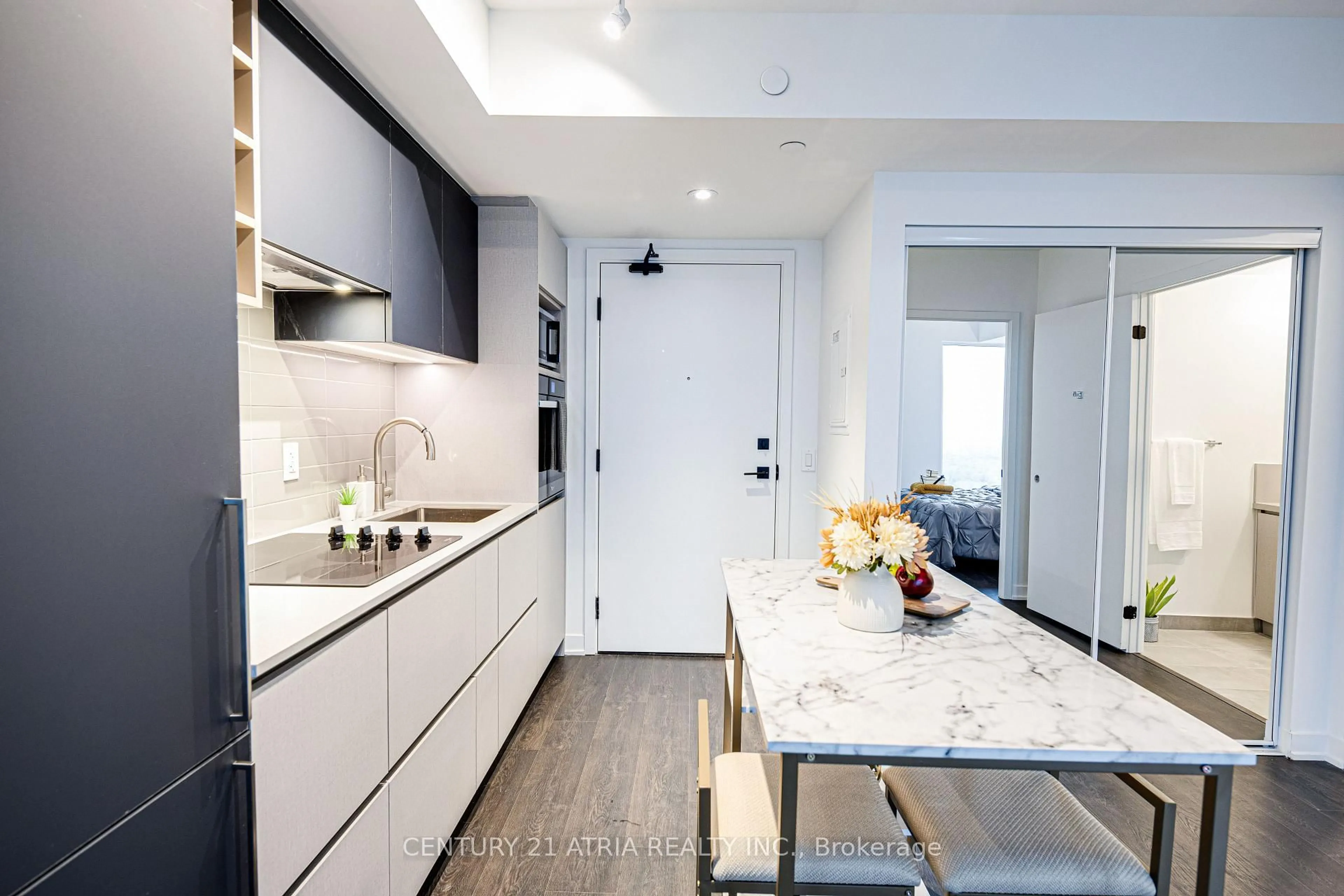 Contemporary kitchen, ceramic/tile floor for 319 Jarvis St #5011, Toronto Ontario M5B 0C8