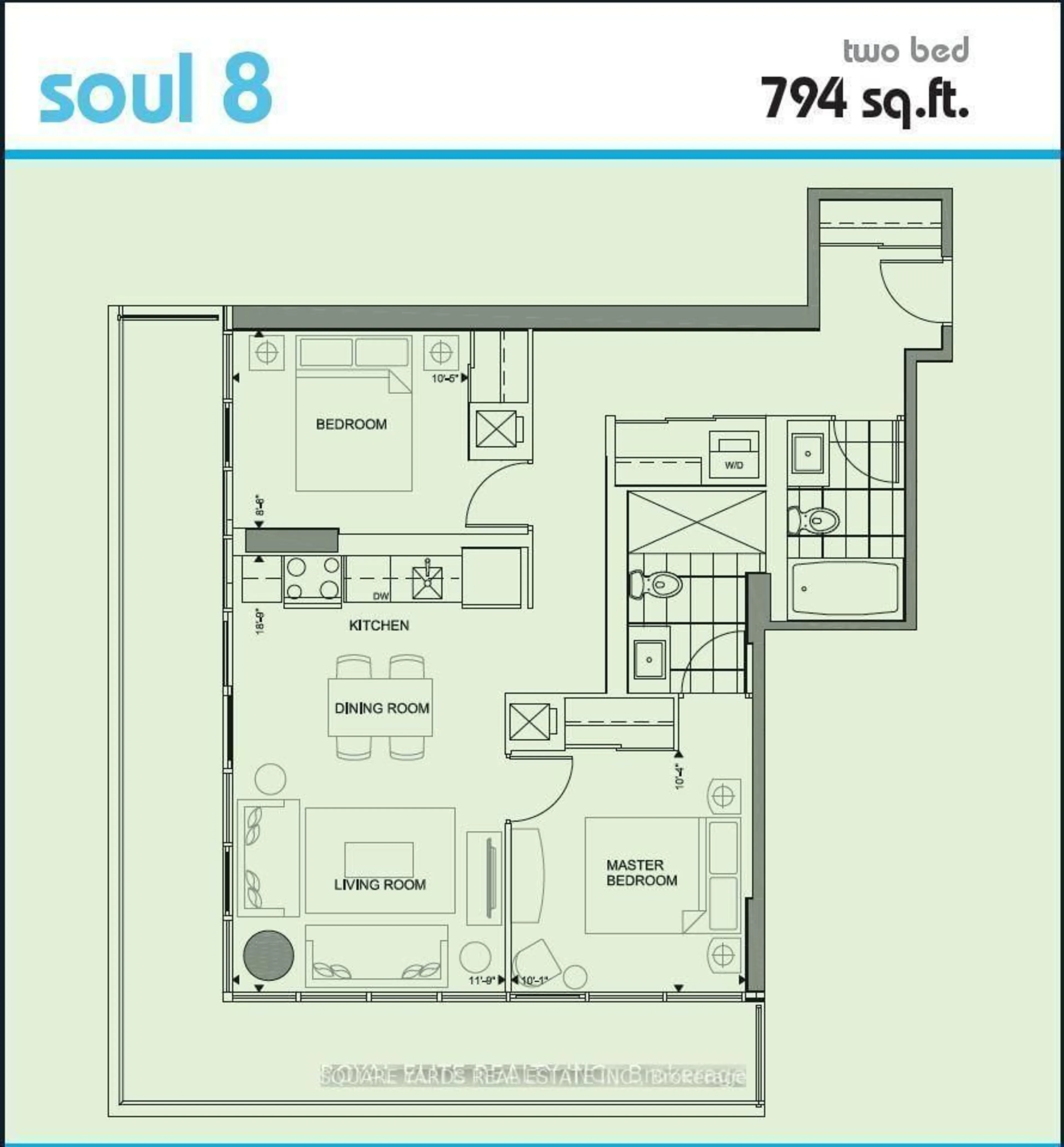 Floor plan for 150 Fairview Mall Dr #1702, Toronto Ontario M2J 0E7