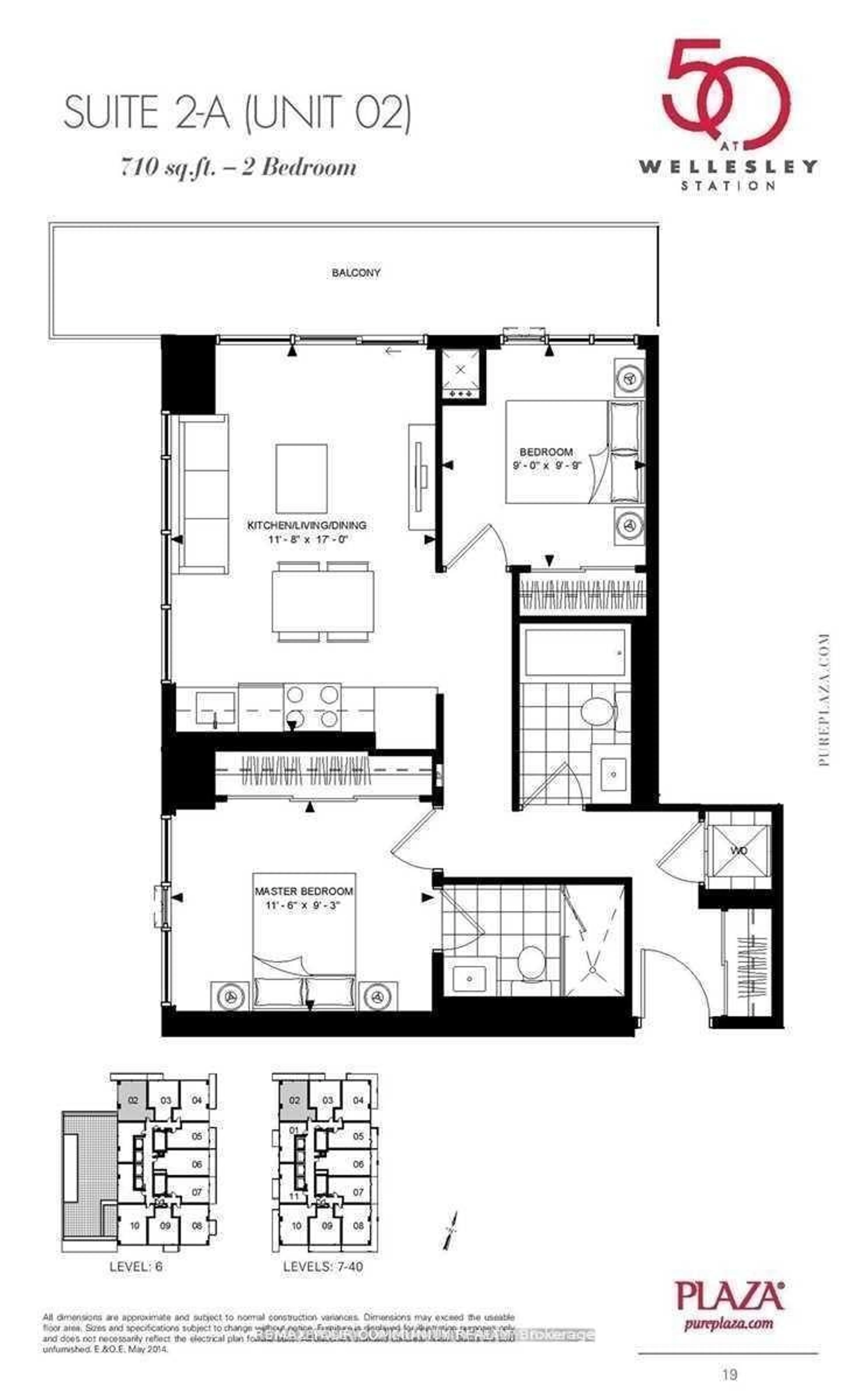 Floor plan for 50 Wellesley St #302, Toronto Ontario M4Y 1G2