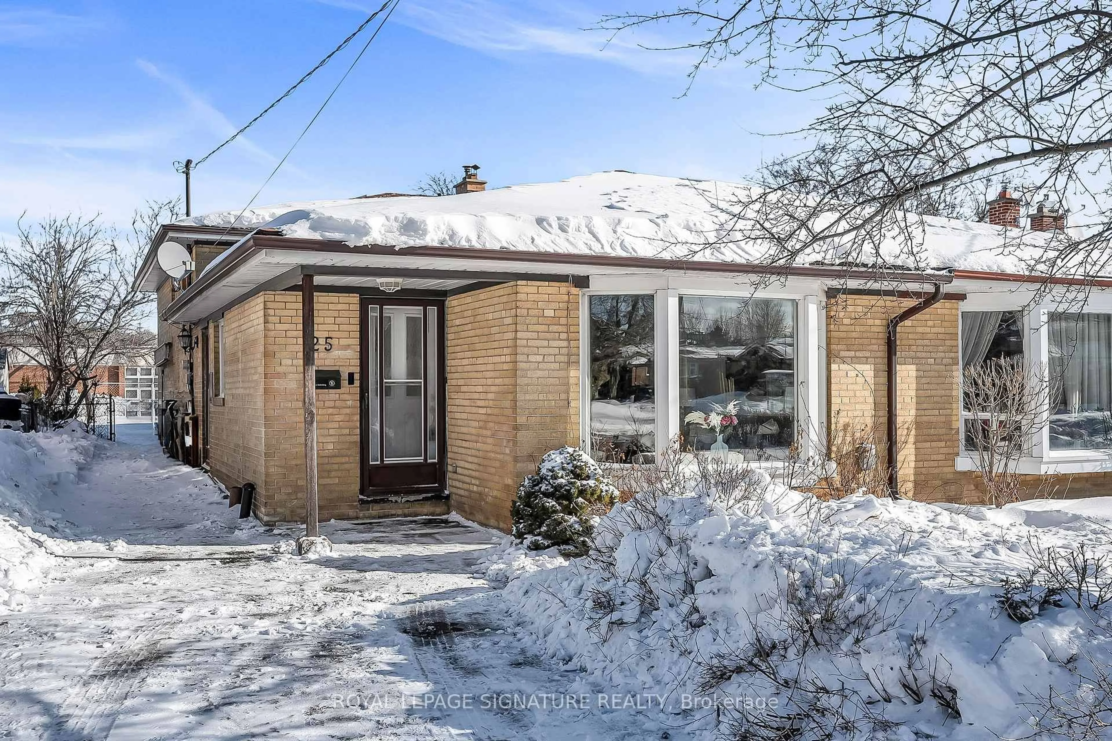 Home with brick exterior material, street for 25 Roywood Dr, Toronto Ontario M3A 2C7