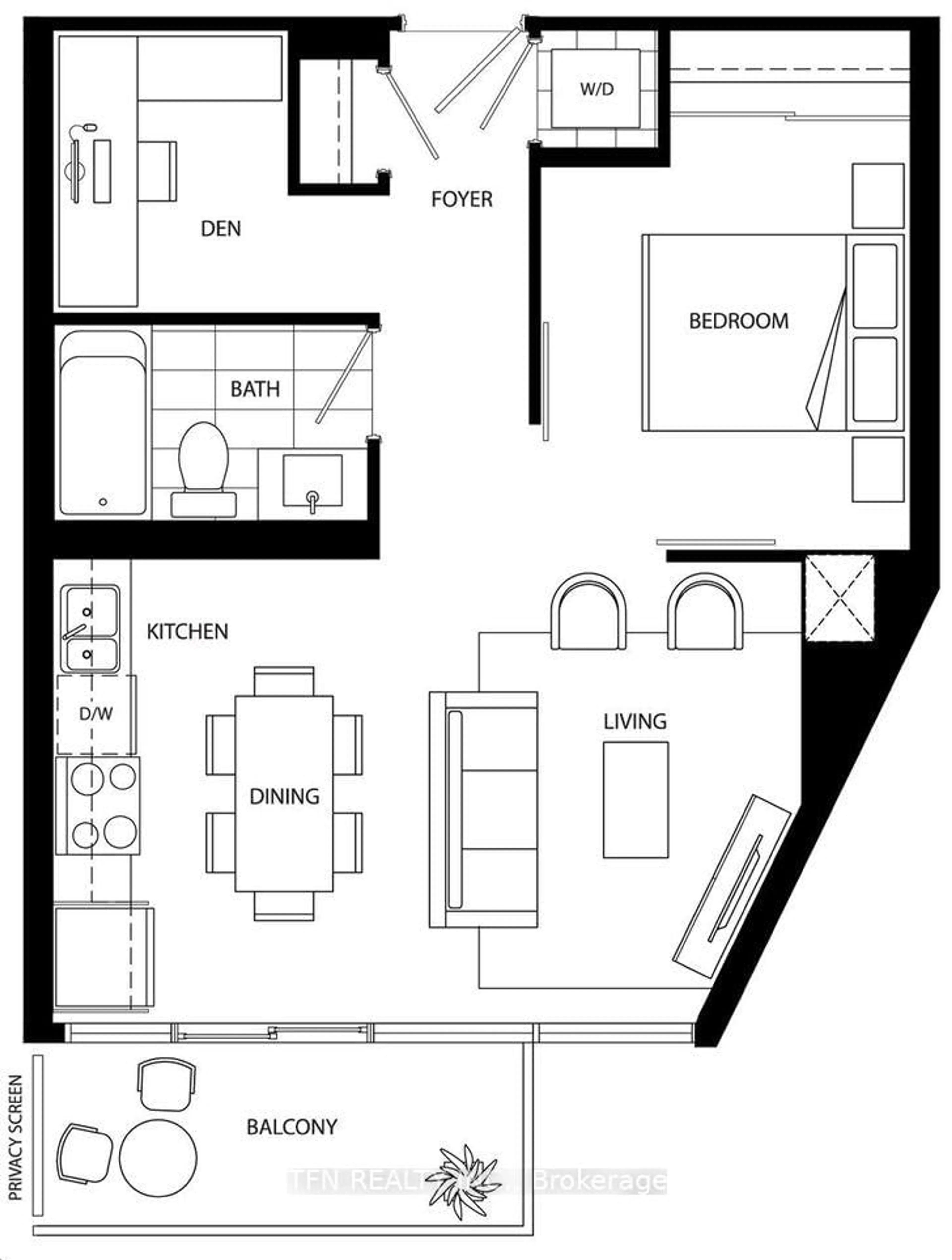 Floor plan for 50 Bruyeres Mews #726, Toronto Ontario M5V 0H8