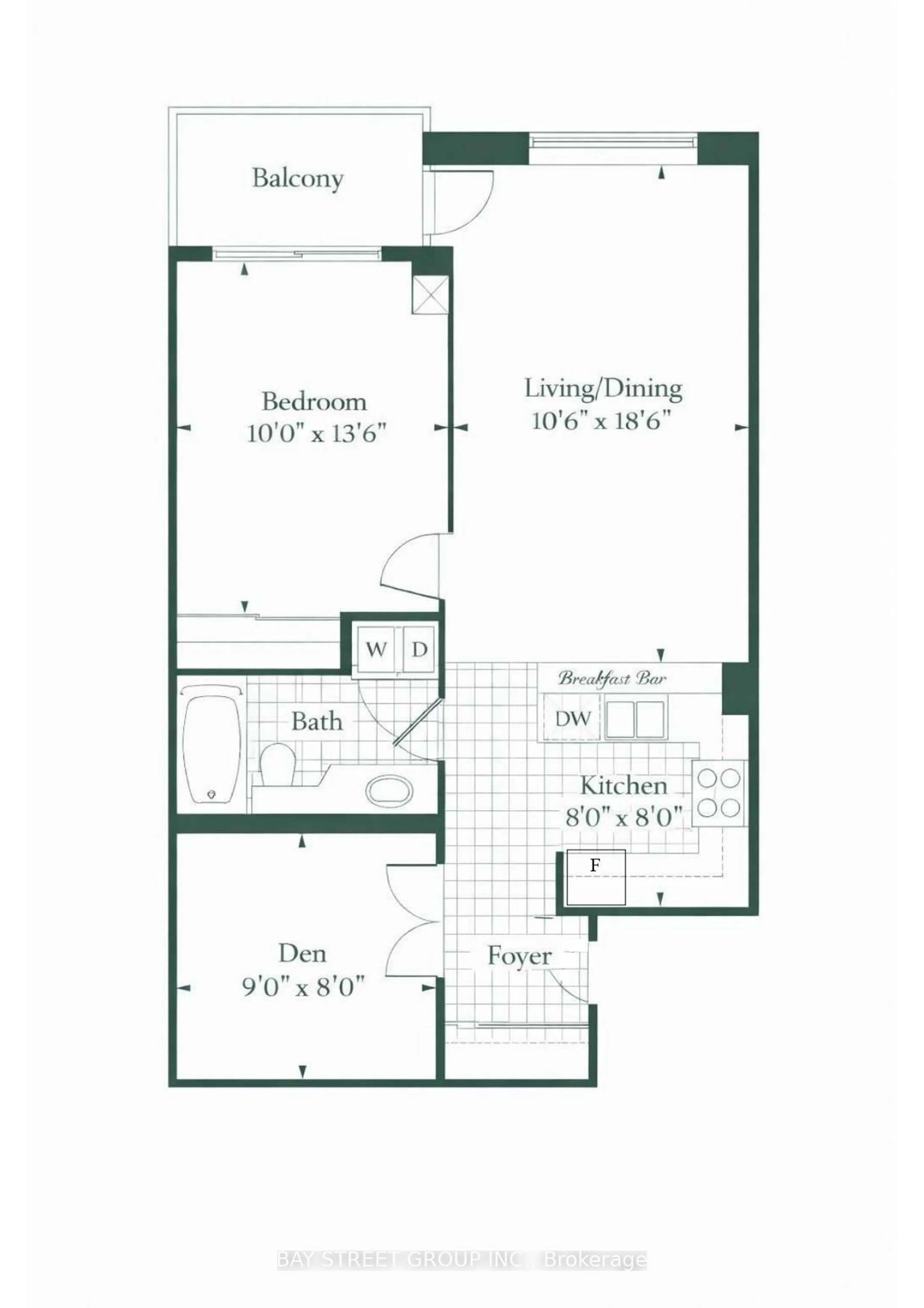 Floor plan for 55 Harrison Garden Blvd #401, Toronto Ontario M2N 7G3