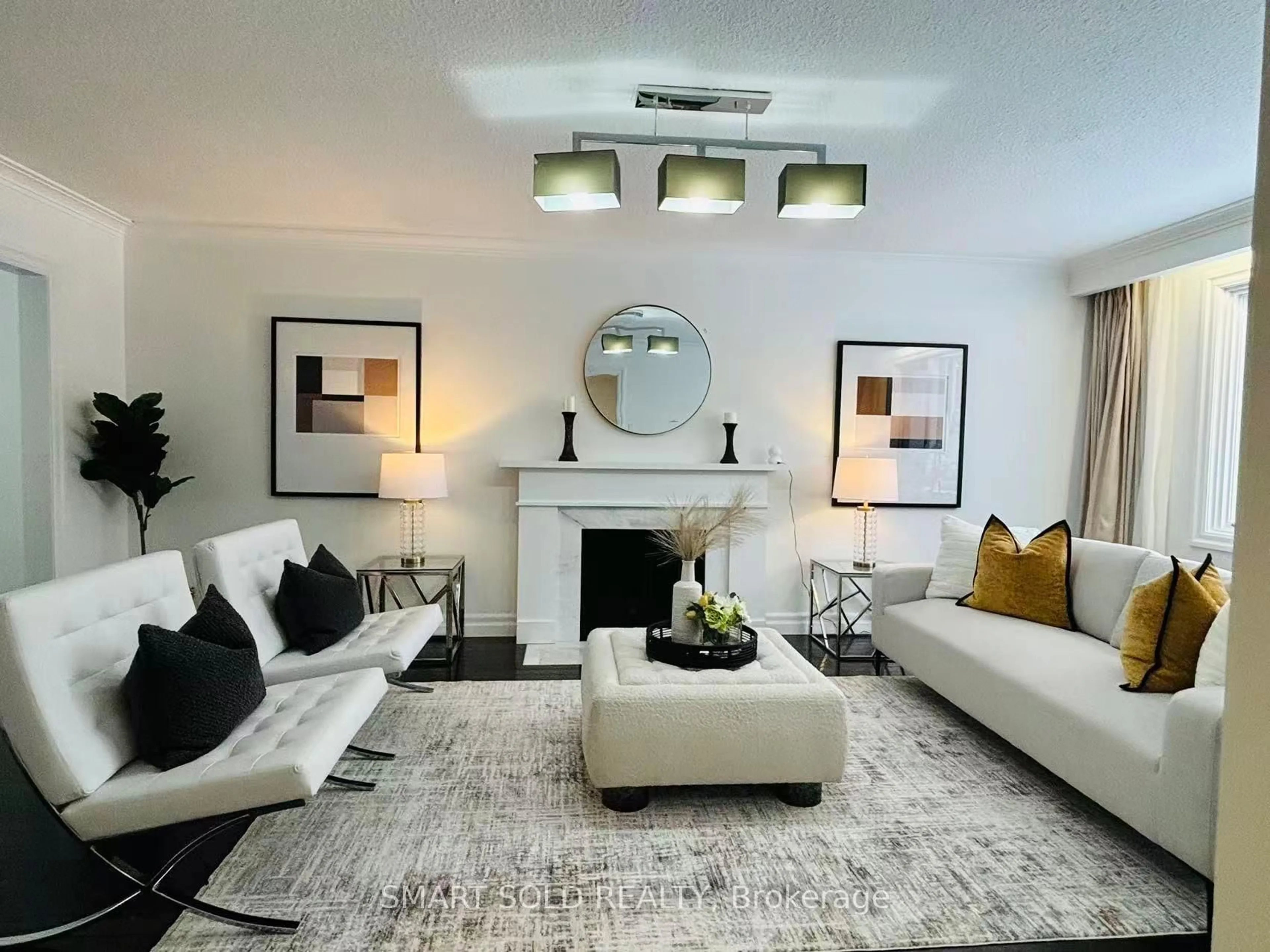 Living room with furniture, unknown for 9 Carluke Cres, Toronto Ontario M2L 2H7