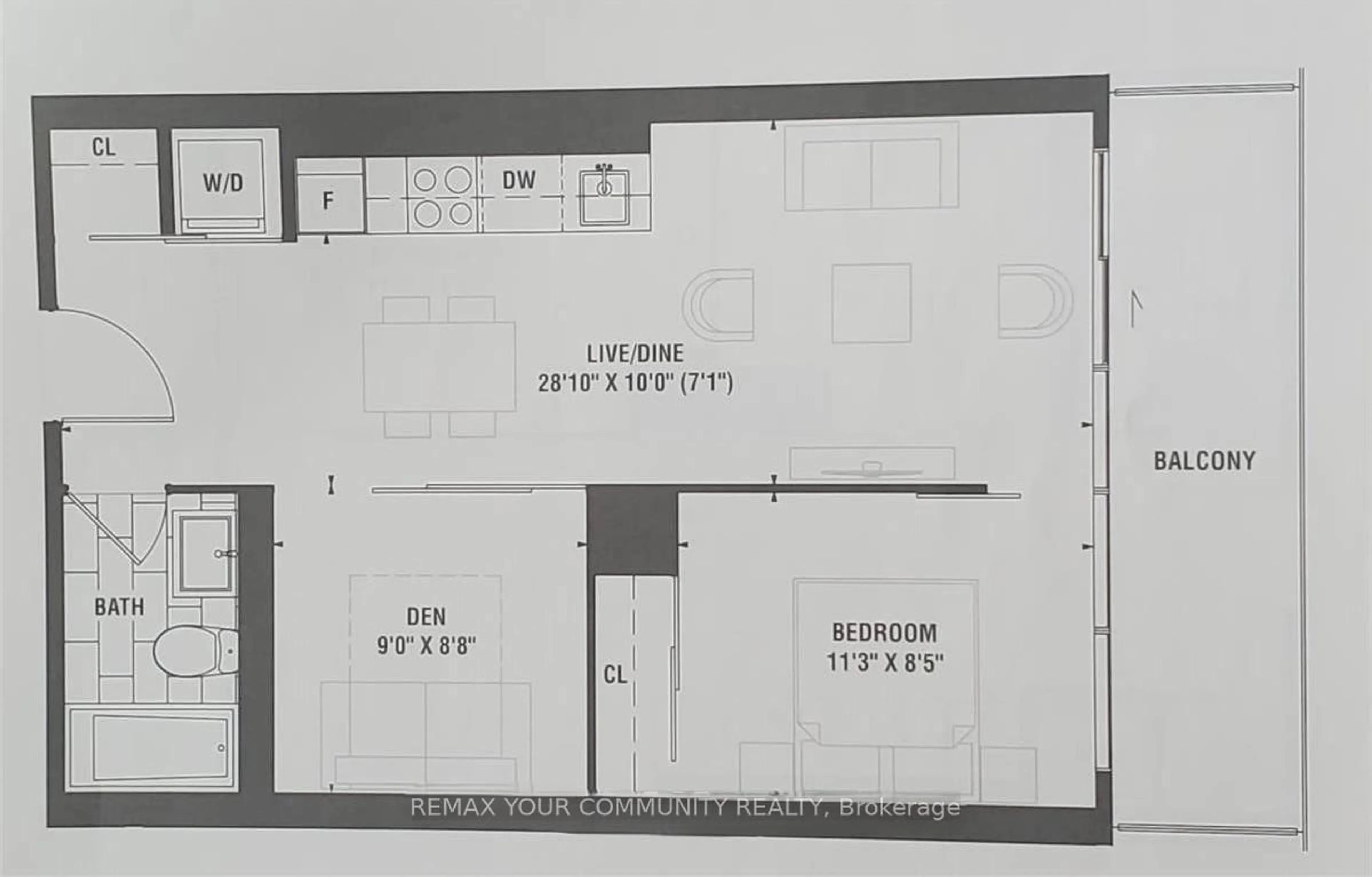 Floor plan for 15 Queens Quay #408, Toronto Ontario M5E 0C5