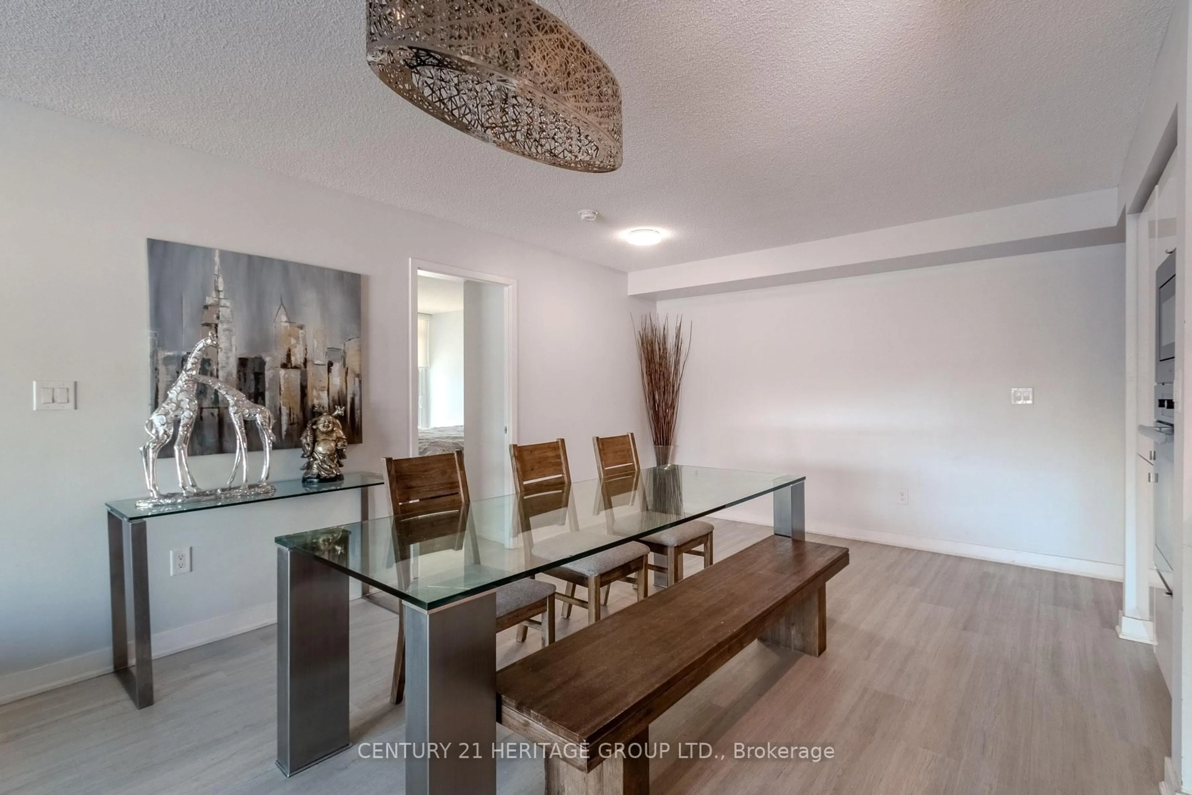 Dining room, wood/laminate floor for 151 Dan Leckie Way #303, Toronto Ontario M5V 4B2