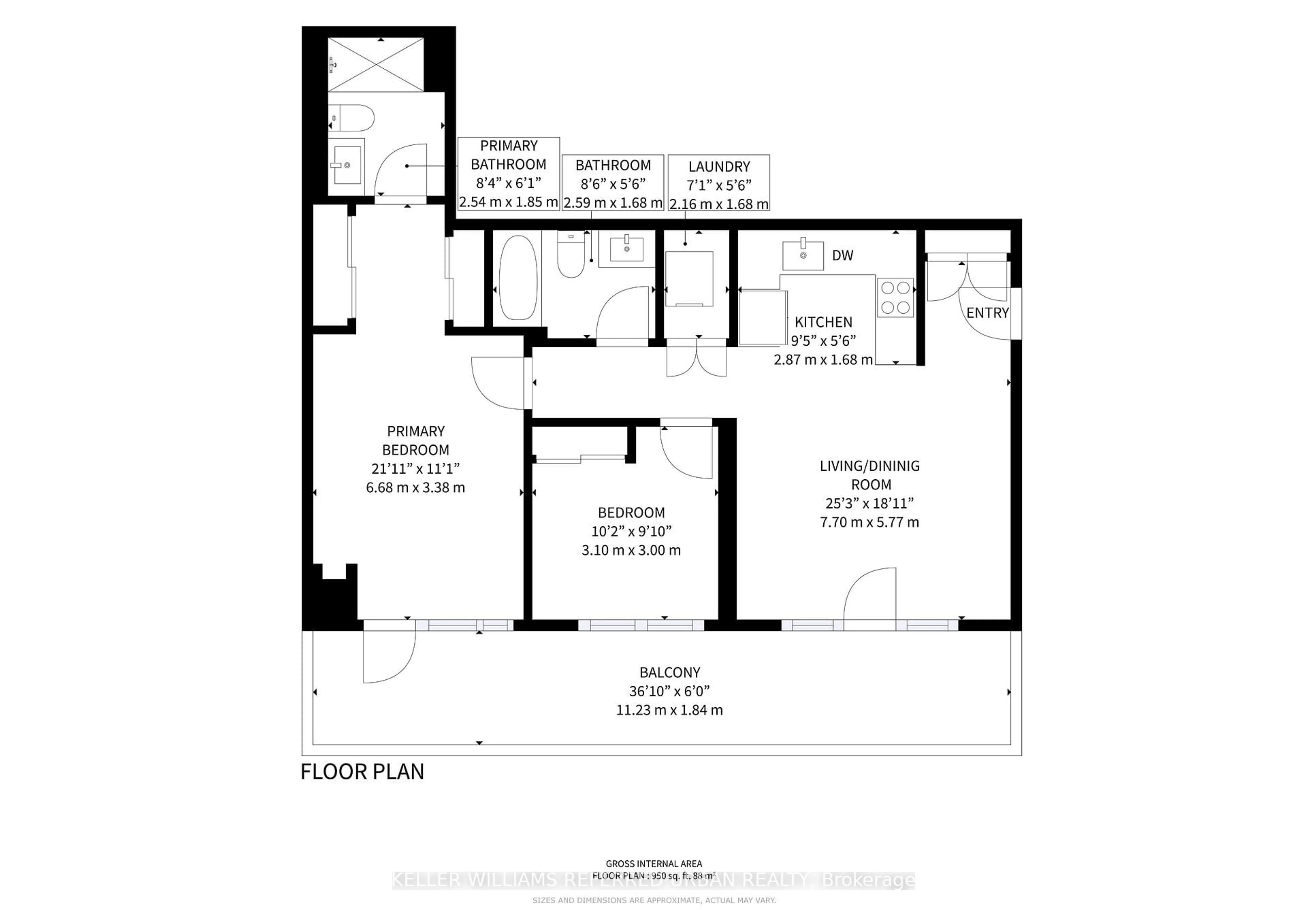 Floor plan for 55 East Liberty St #201, Toronto Ontario M6K 3P9