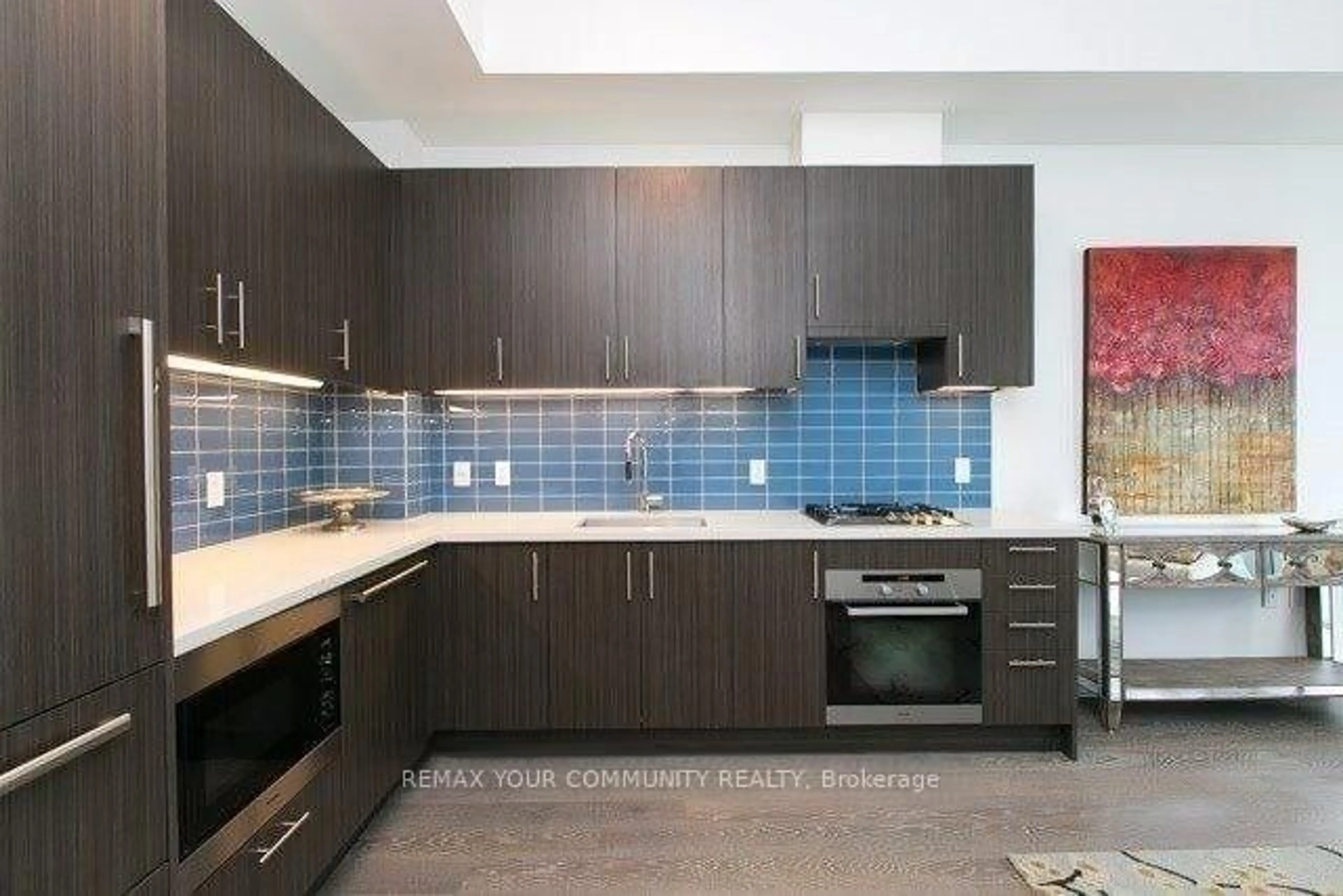 Contemporary kitchen, ceramic/tile floor for 29 Queens Quay #918, Toronto Ontario M5E 0A4