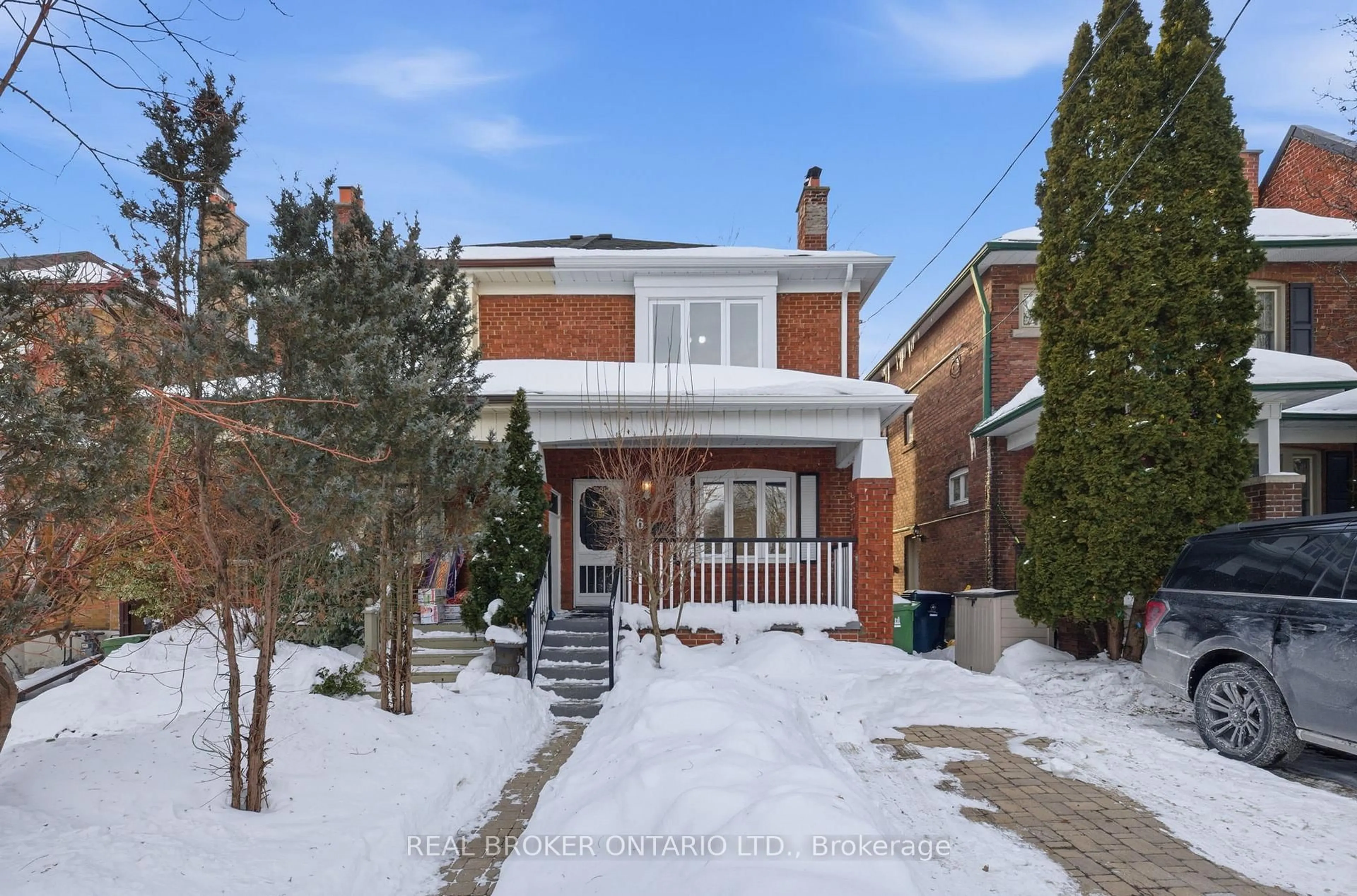 Home with brick exterior material, street for 46 Cherrywood Ave, Toronto Ontario M6C 2X3