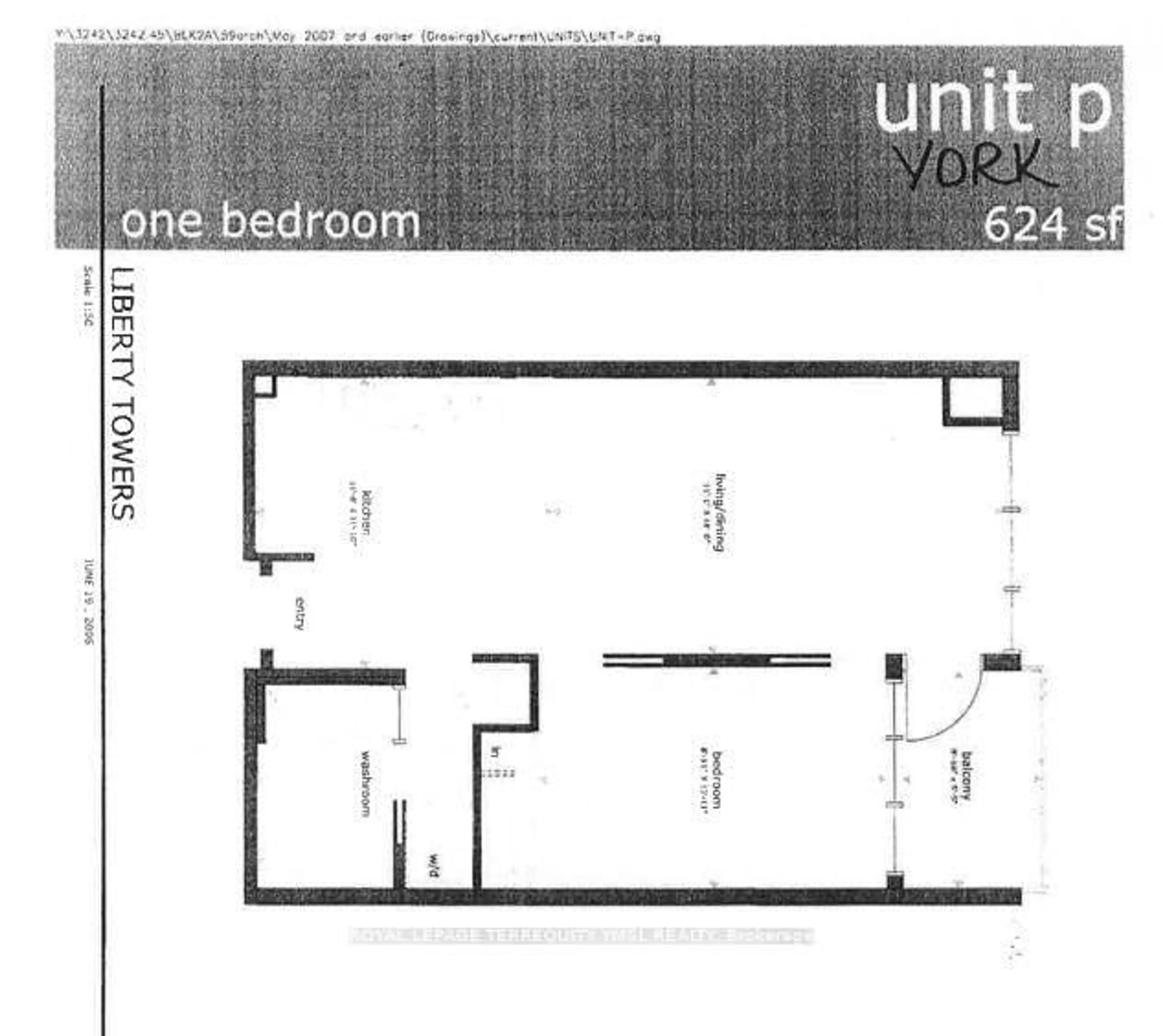 Floor plan for 59 East Liberty St #802, Toronto Ontario M6K 3R1