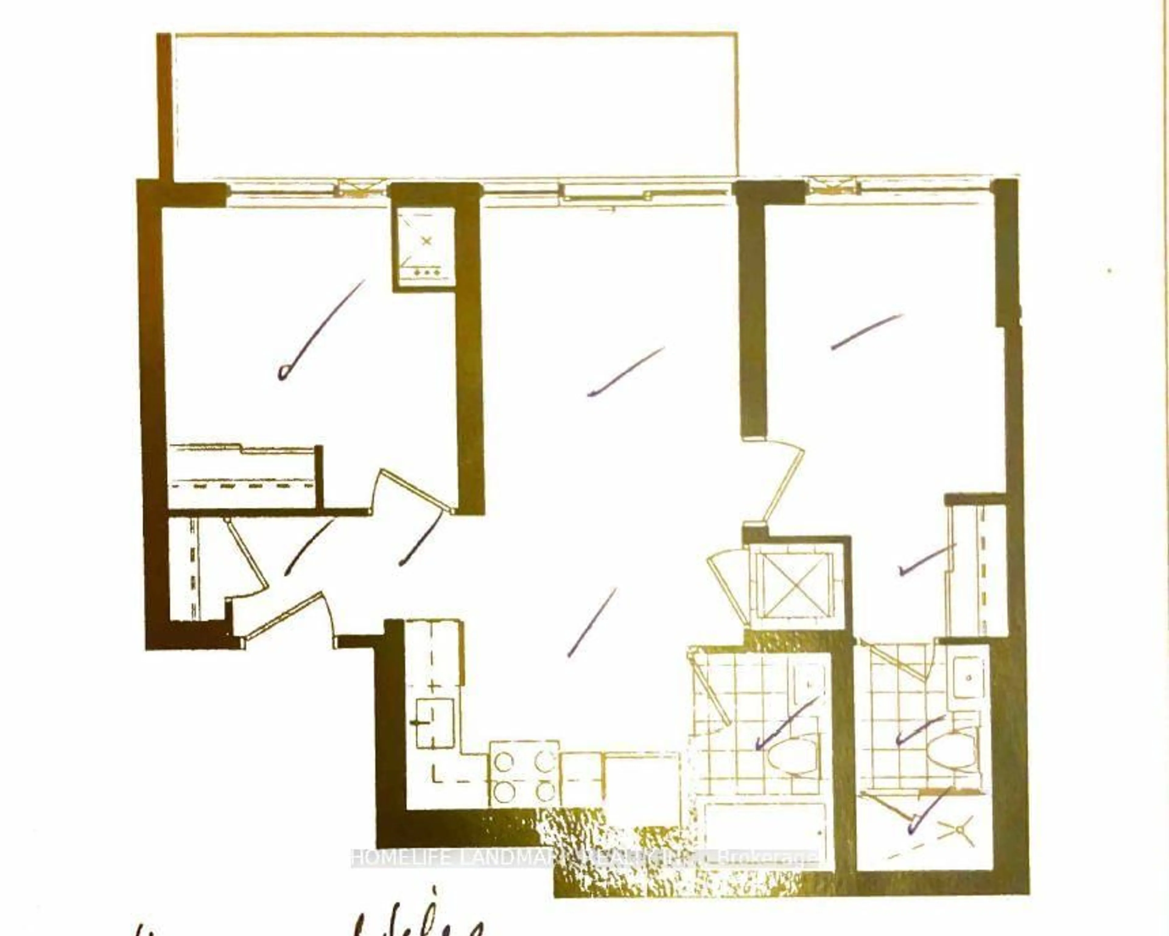 Floor plan for 25 Holly St #2110, Toronto Ontario M4S 0E3