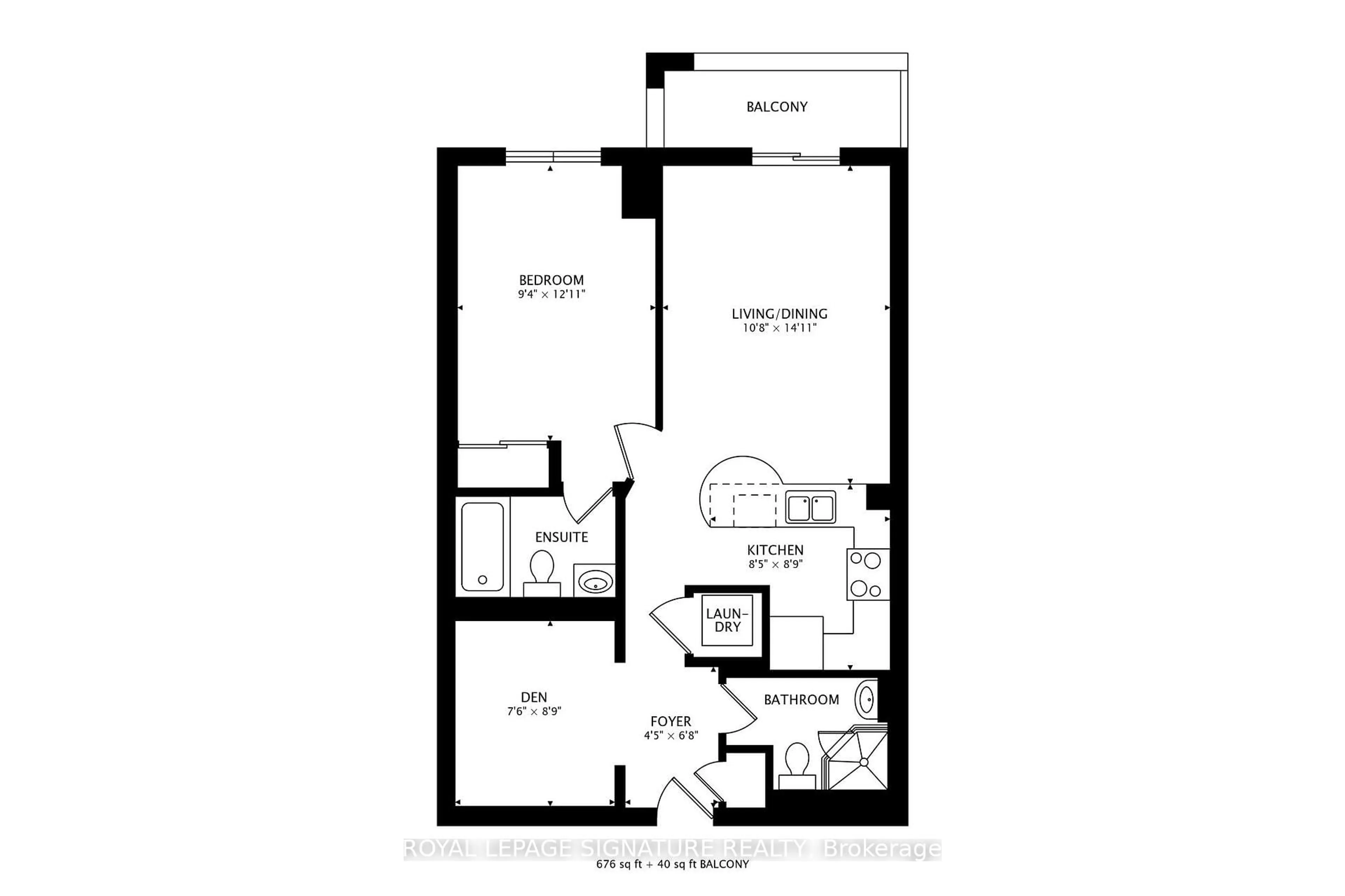 Floor plan for 18 Kenaston Gdns #203, Toronto Ontario M2K 1G8