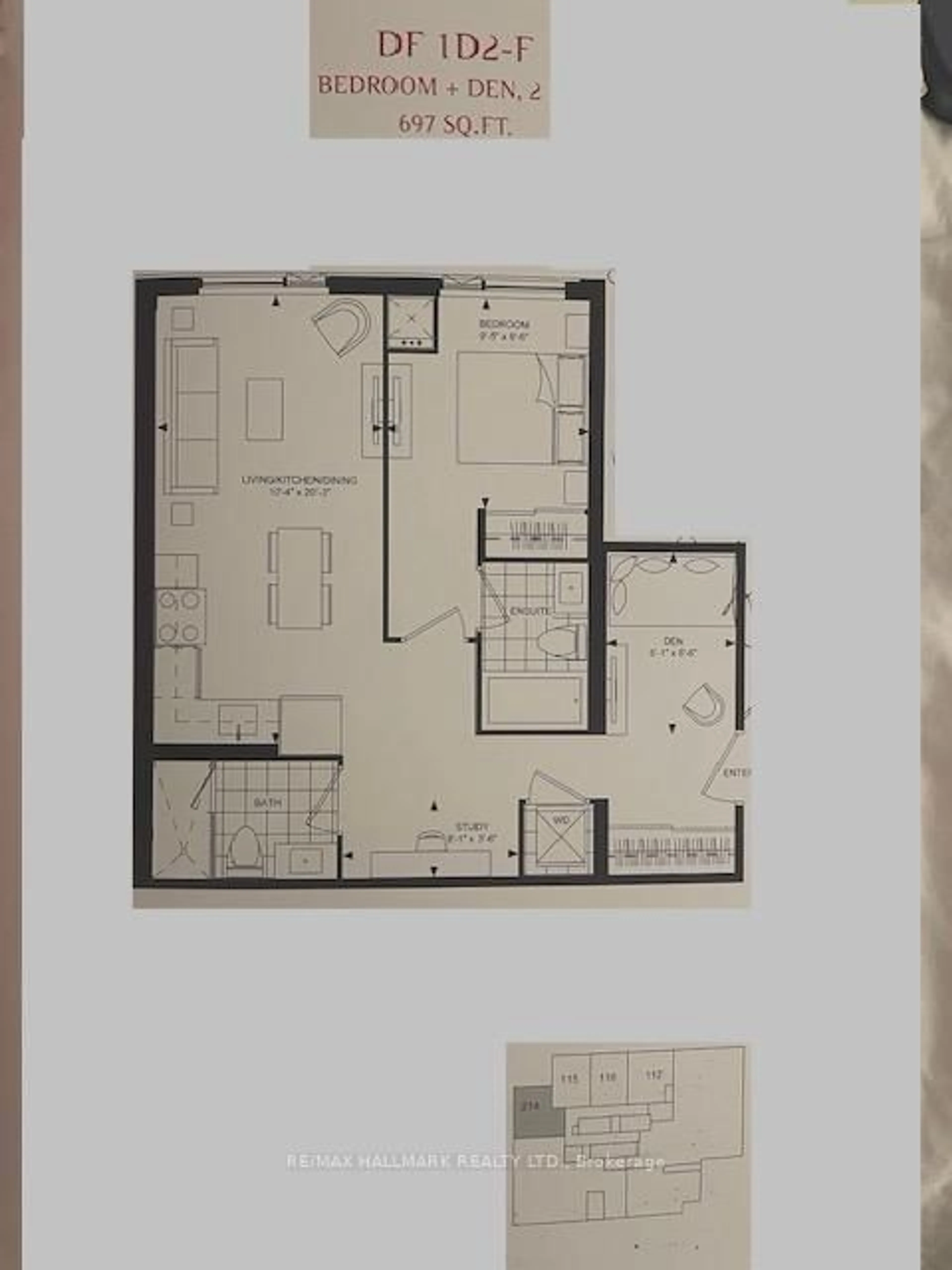 Floor plan for 50 Dunfield Ave #214, Toronto Ontario M4S 0E4