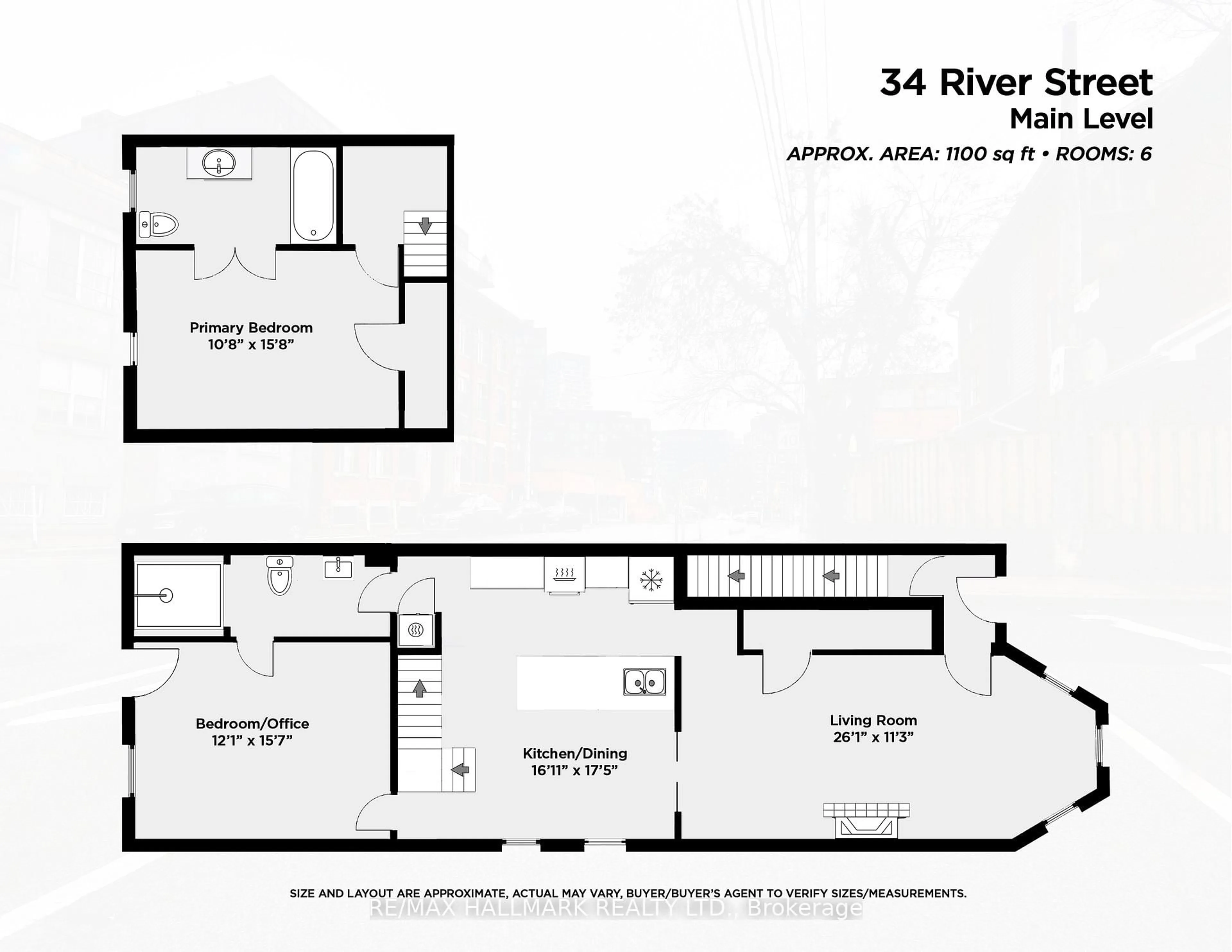 Floor plan for 34 River St, Toronto Ontario M5A 3N9