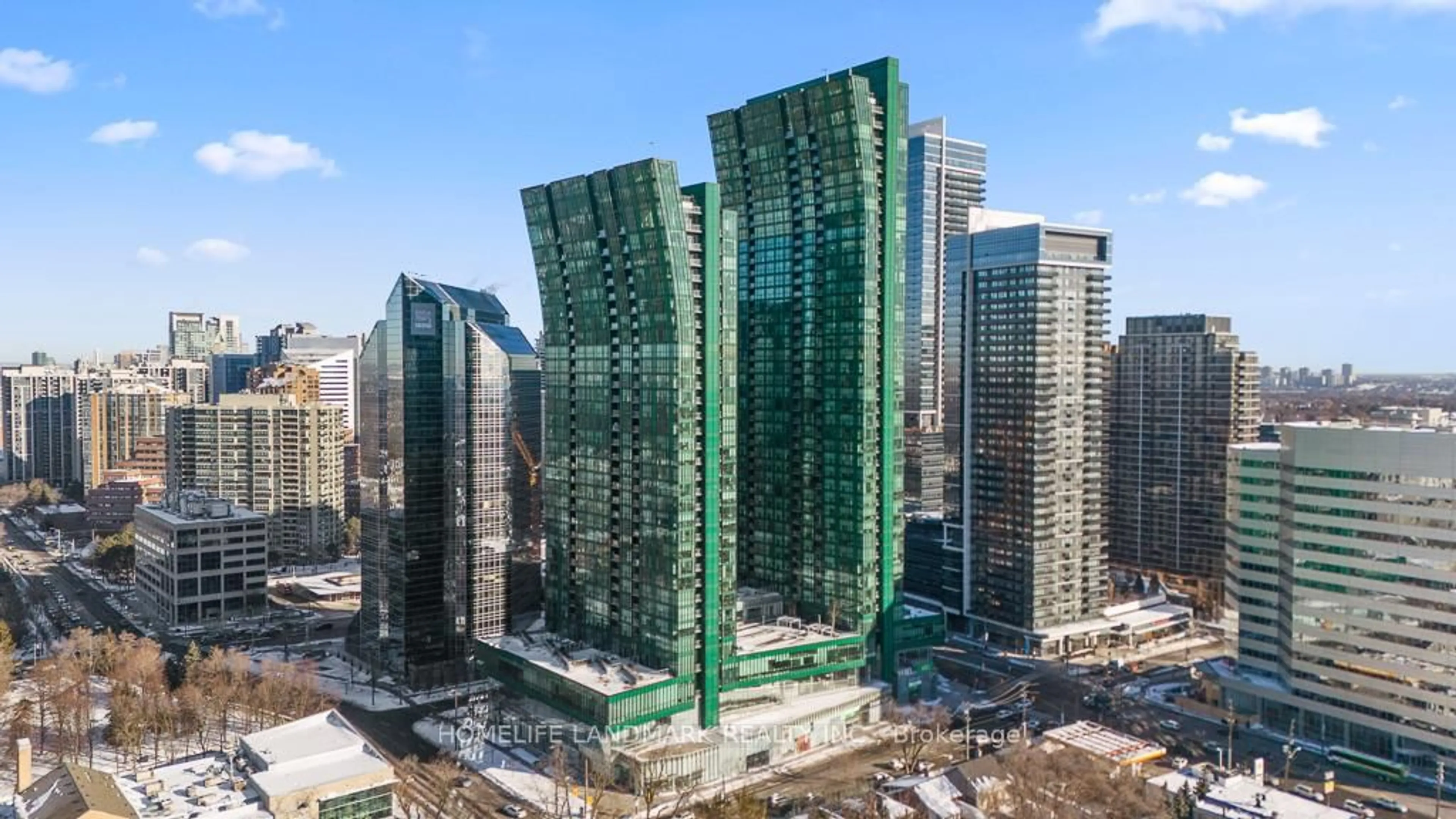 A pic from outside/outdoor area/front of a property/back of a property/a pic from drone, city buildings view from balcony for 9 Bogert Ave #3706, Toronto Ontario M2N 0H3