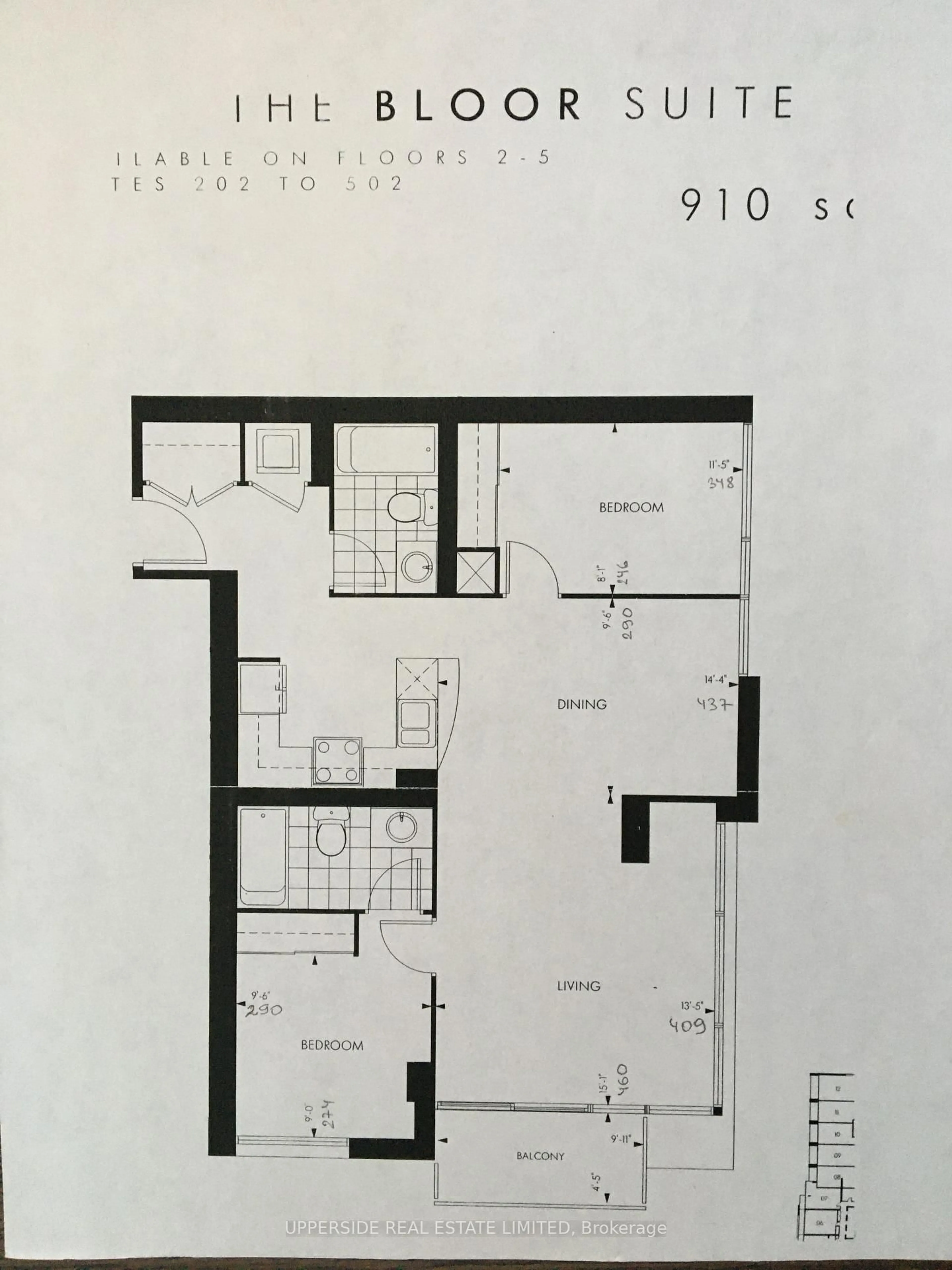 Floor plan for 18 Yorkville Ave #502, Toronto Ontario M4W 3Y8