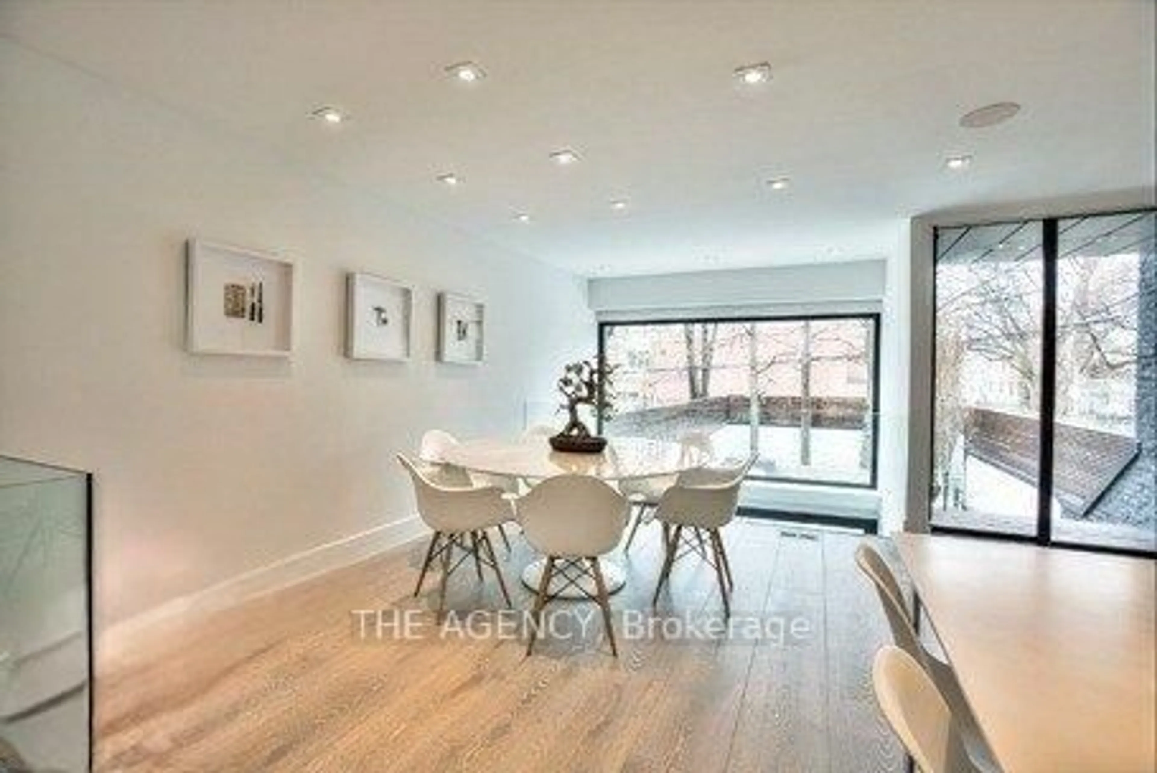 Dining room, wood/laminate floor for 41 Berryman St, Toronto Ontario M5R 1M7