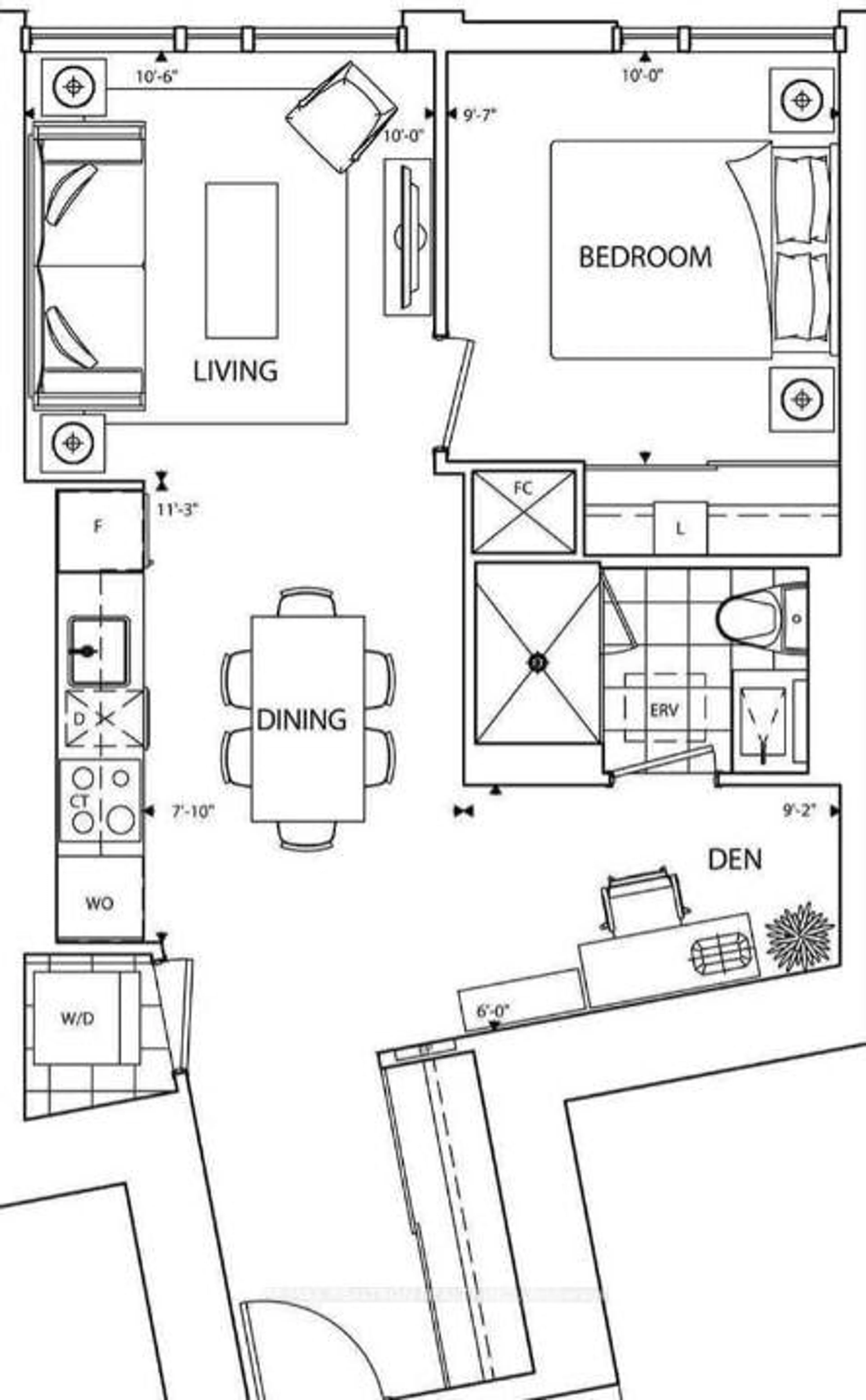 Floor plan for 10 YORK St #4107, Toronto Ontario M5J 0E1