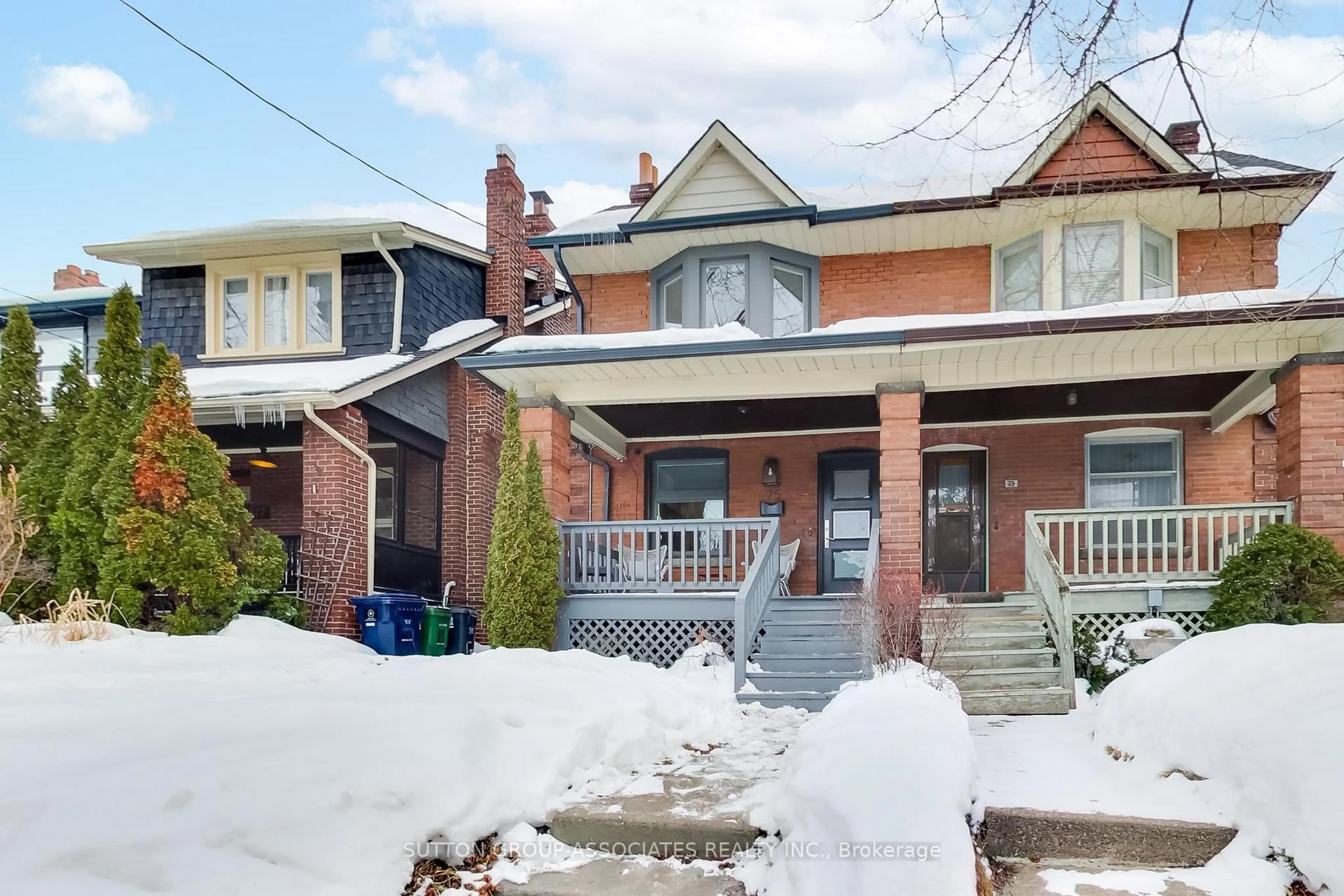 Home with brick exterior material, street for 75 Arlington Ave, Toronto Ontario M6G 3L2