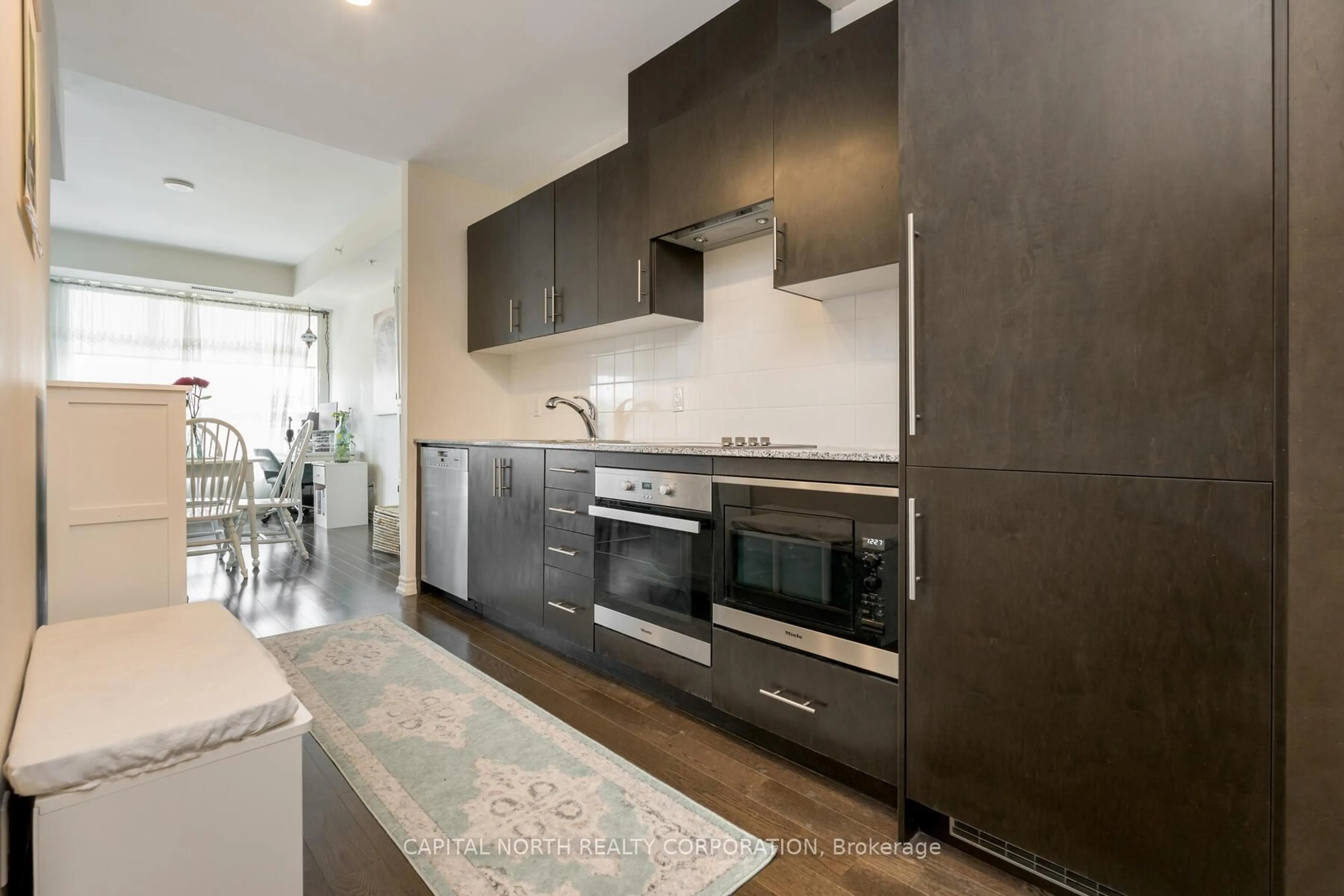 Contemporary kitchen, ceramic/tile floor for 23 Glebe Rd #416, Toronto Ontario M5P 0A1