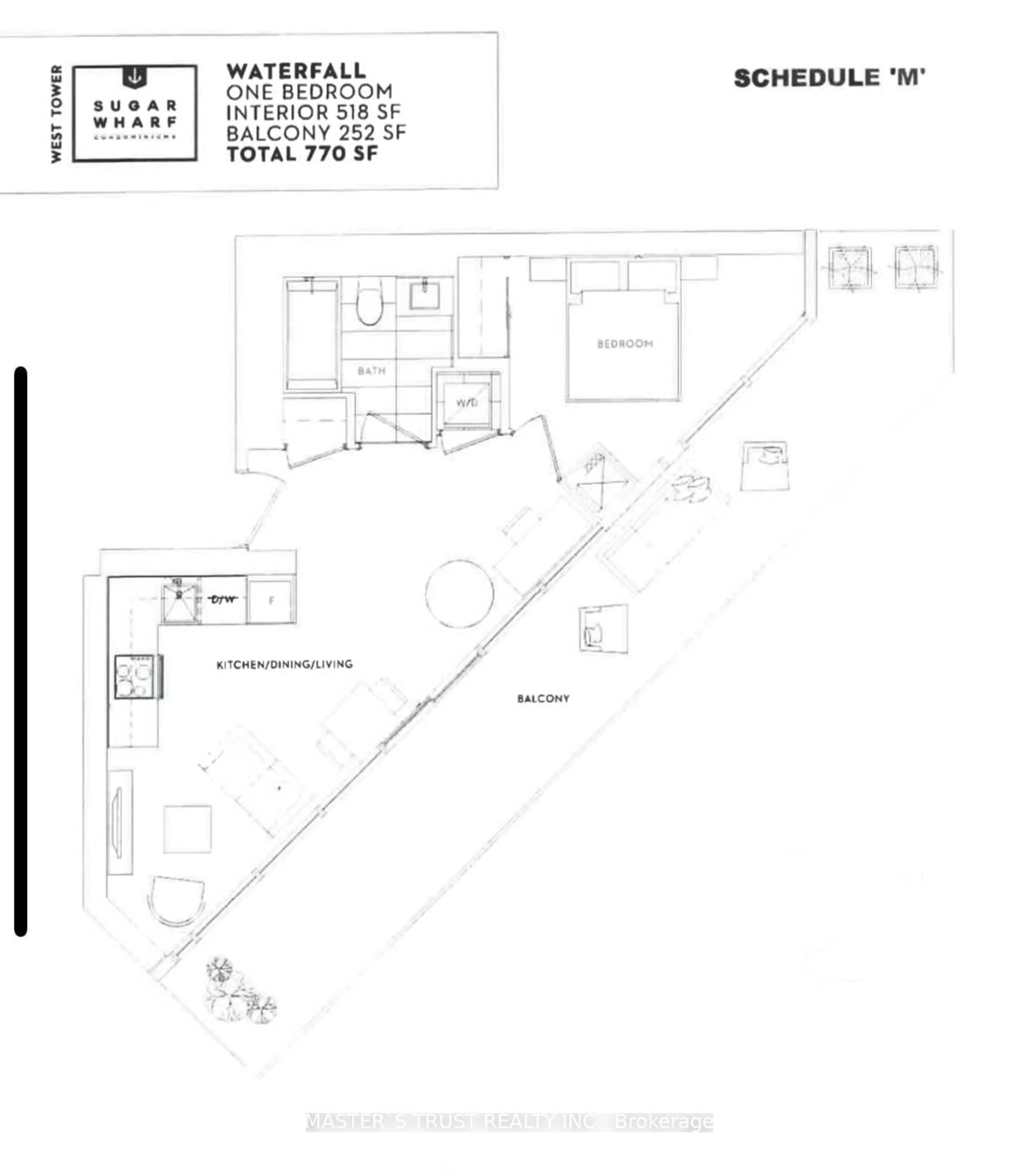 Floor plan for 55 Cooper St #7108, Toronto Ontario M5E 0G1