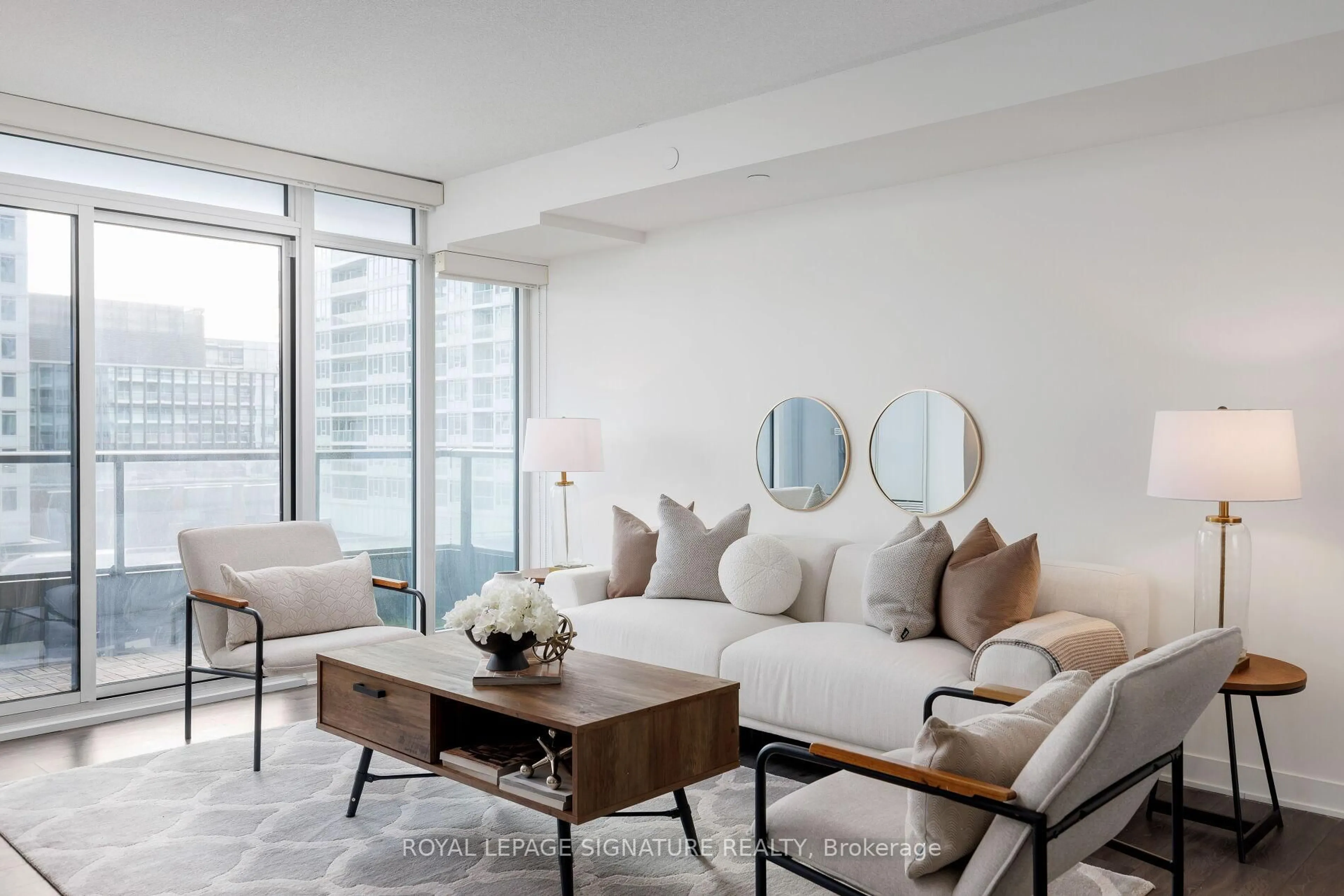 Living room with furniture, unknown for 70 Queens Wharf Rd #712, Toronto Ontario M5V 0J2