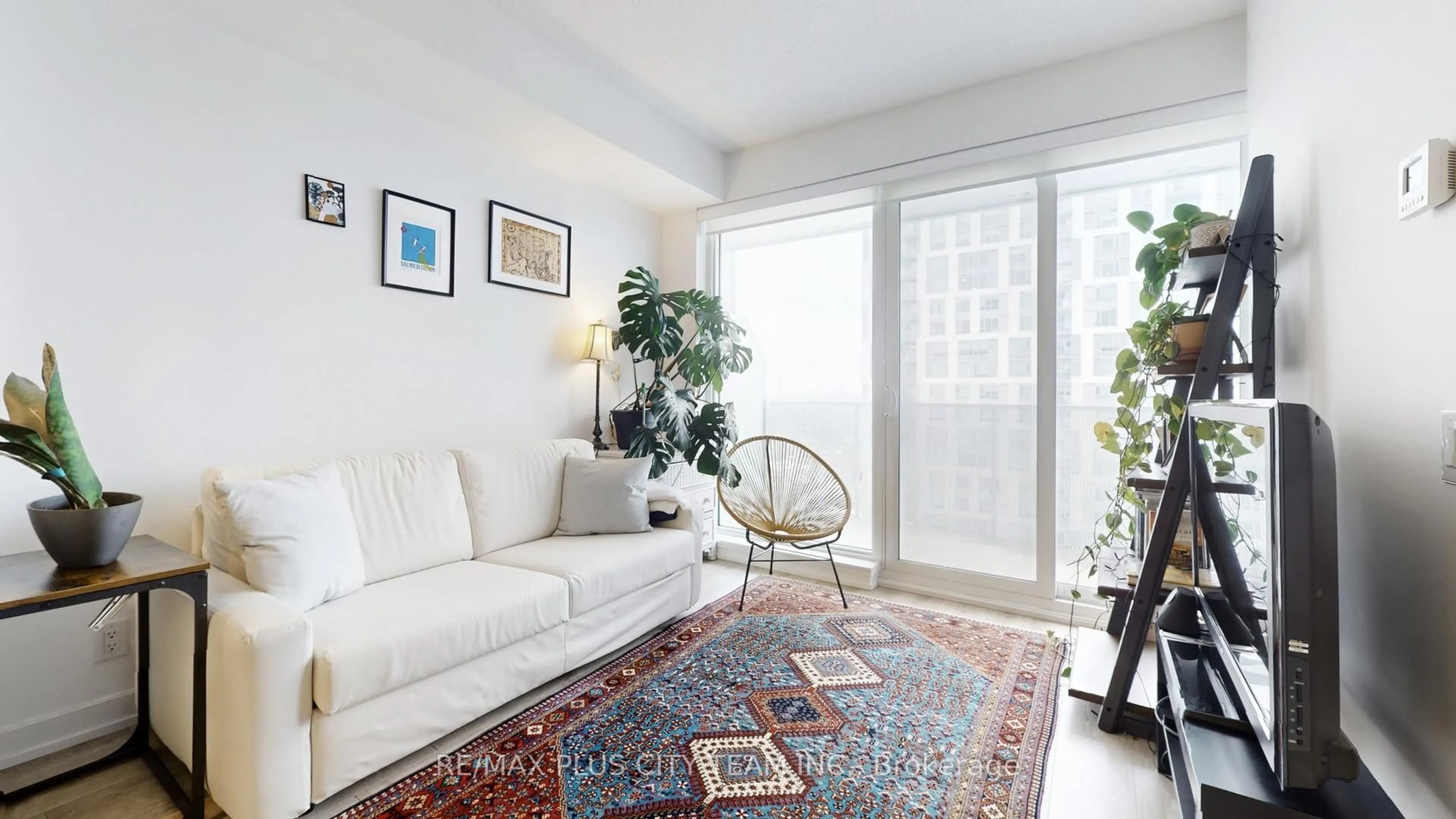 Living room with furniture, unknown for 20 Tubman Ave #2008, Toronto Ontario M5A 0M8