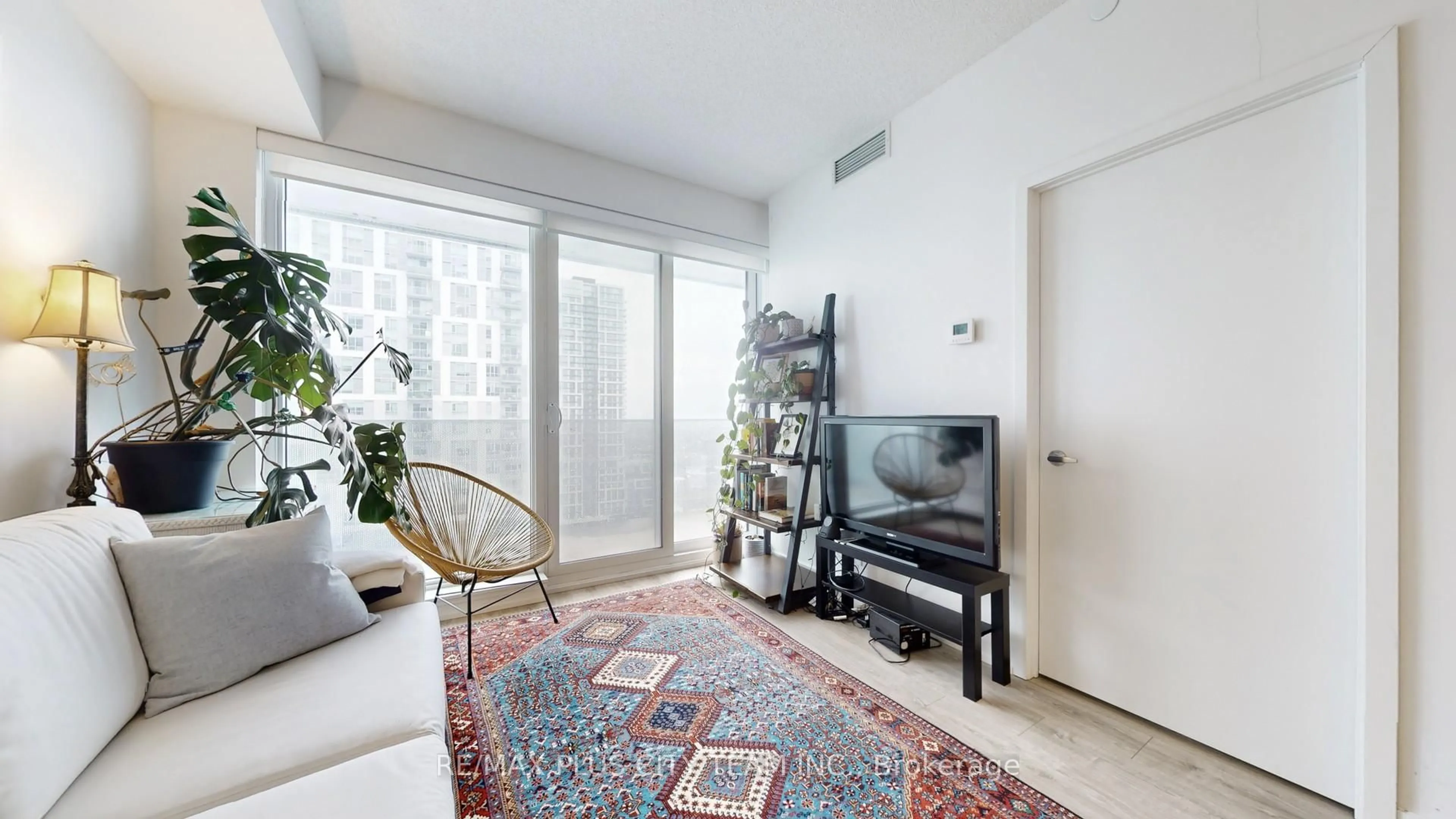 Living room with furniture, unknown for 20 Tubman Ave #2008, Toronto Ontario M5A 0M8