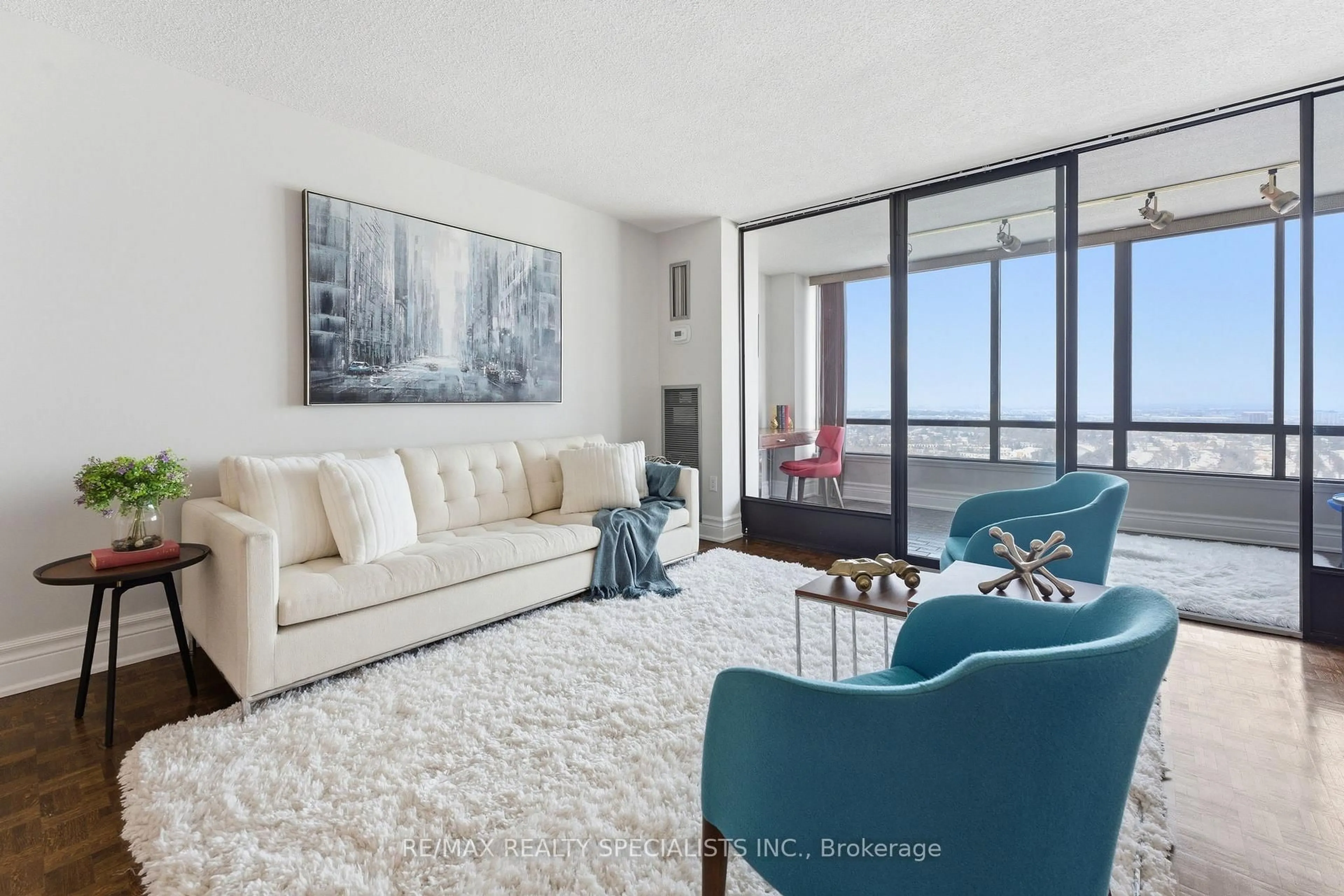 Living room with furniture, unknown for 65 Skymark Dr #2001, Toronto Ontario M2H 3N9