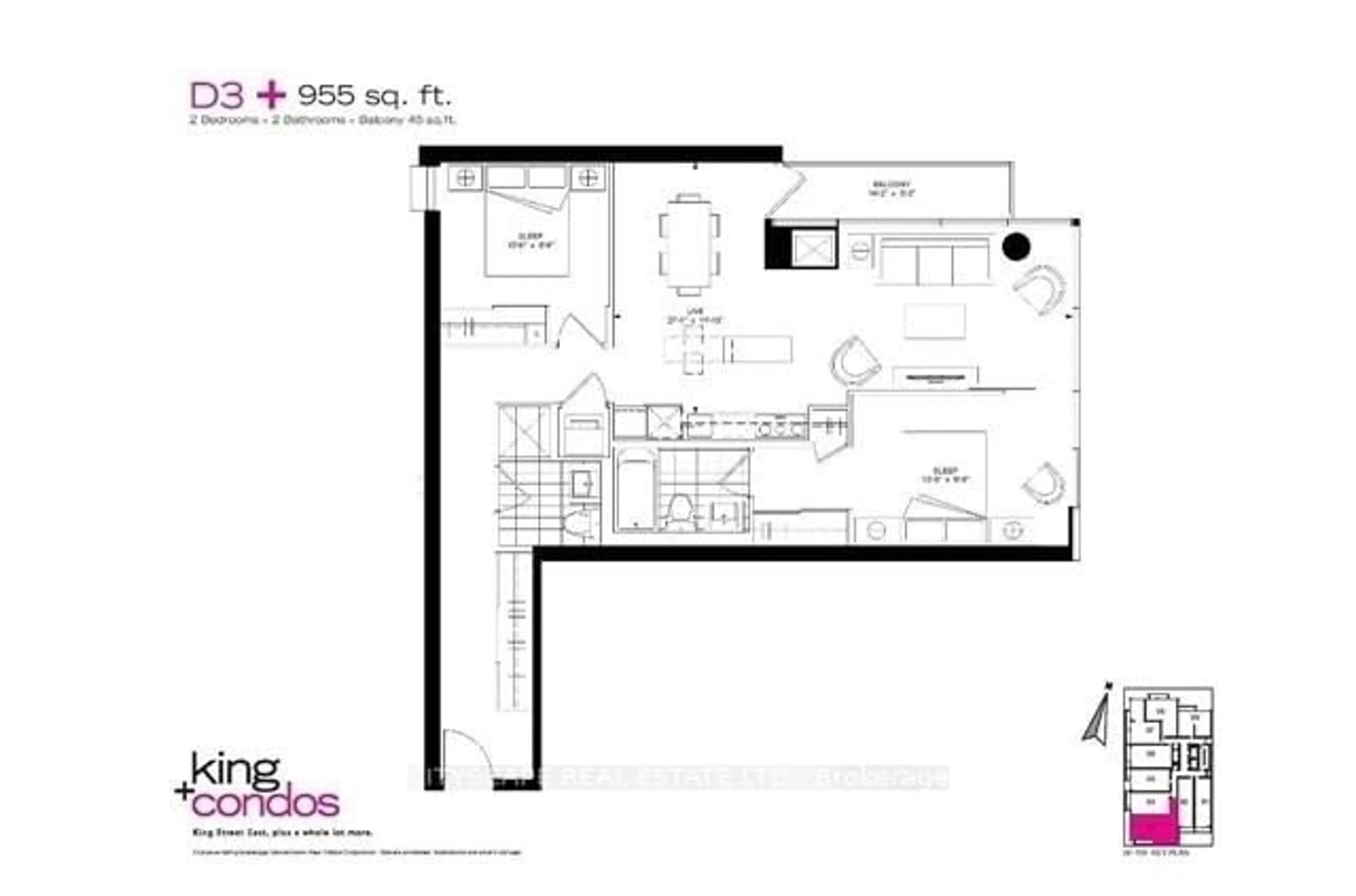 Floor plan for 39 Sherbourne St #703, Toronto Ontario M5A 2P6