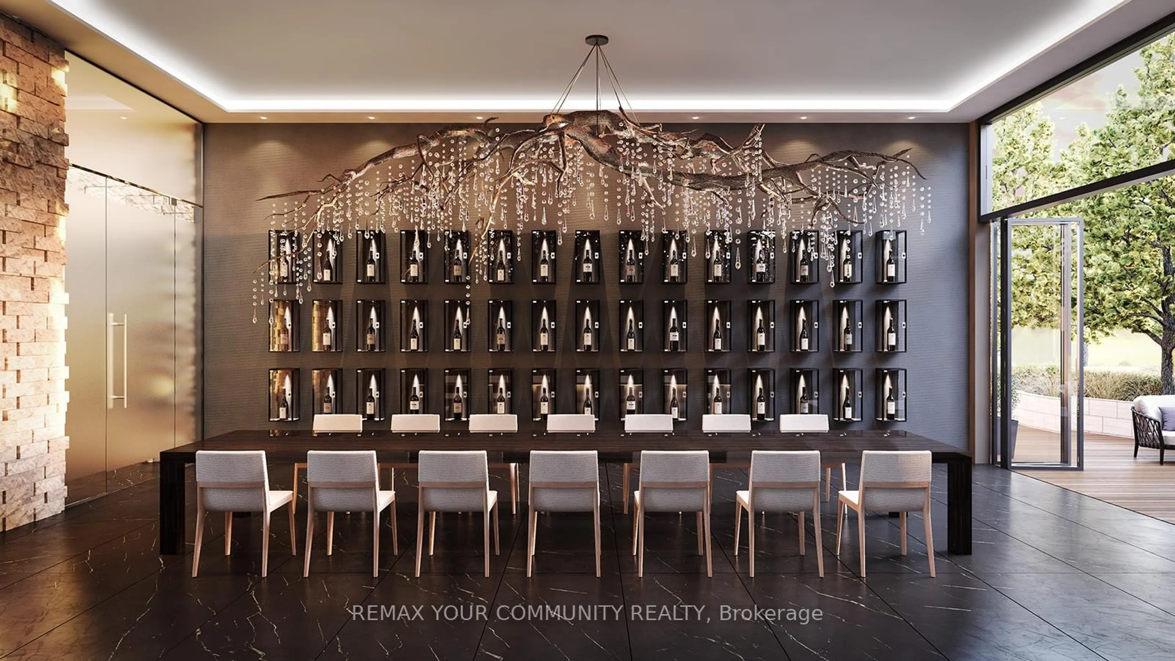 Dining room, ceramic/tile floor for 25 McMahon Dr #2107, Toronto Ontario M2K 0J1