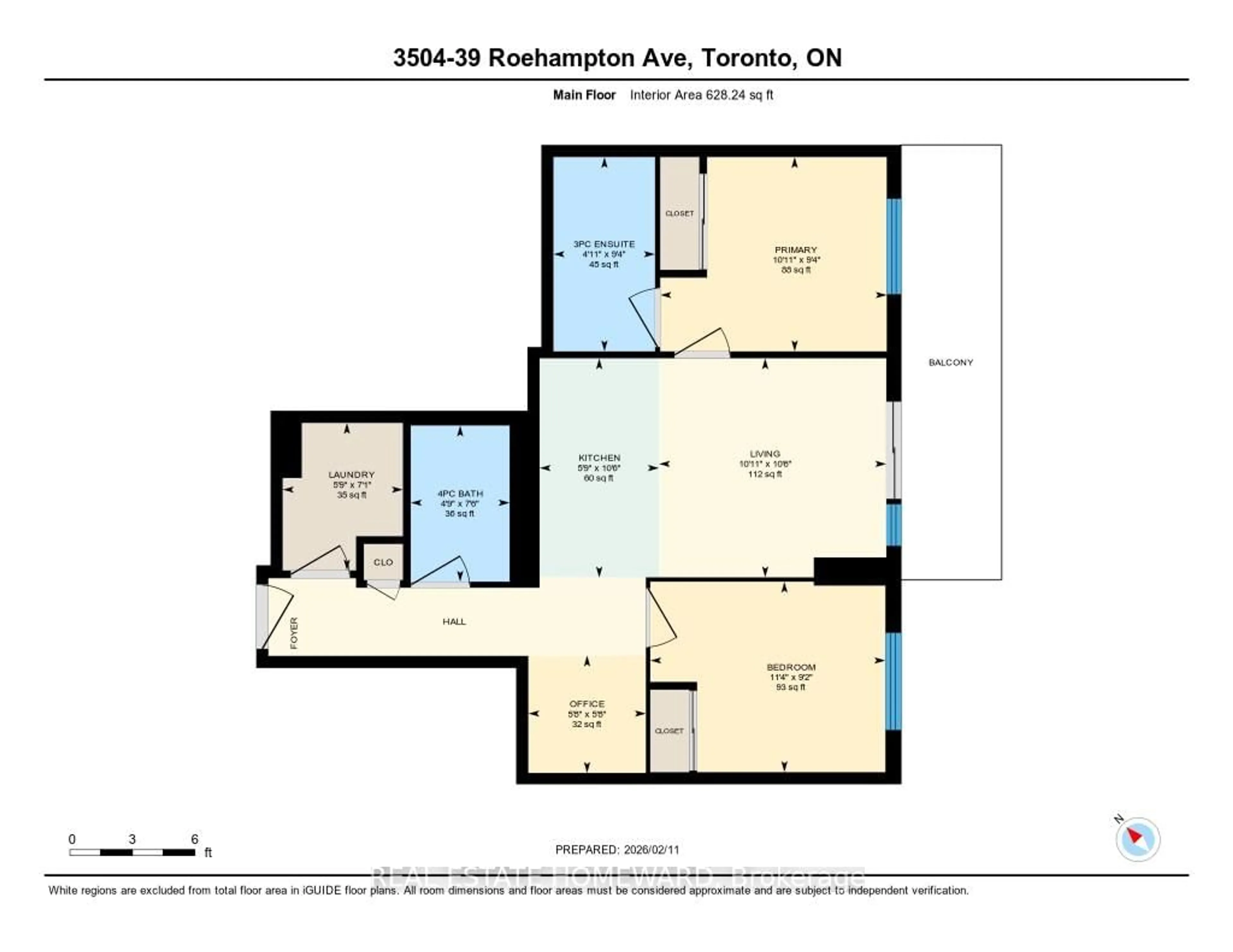 Floor plan for 39 Roehampton Ave #3504, Toronto Ontario M4P 1P9