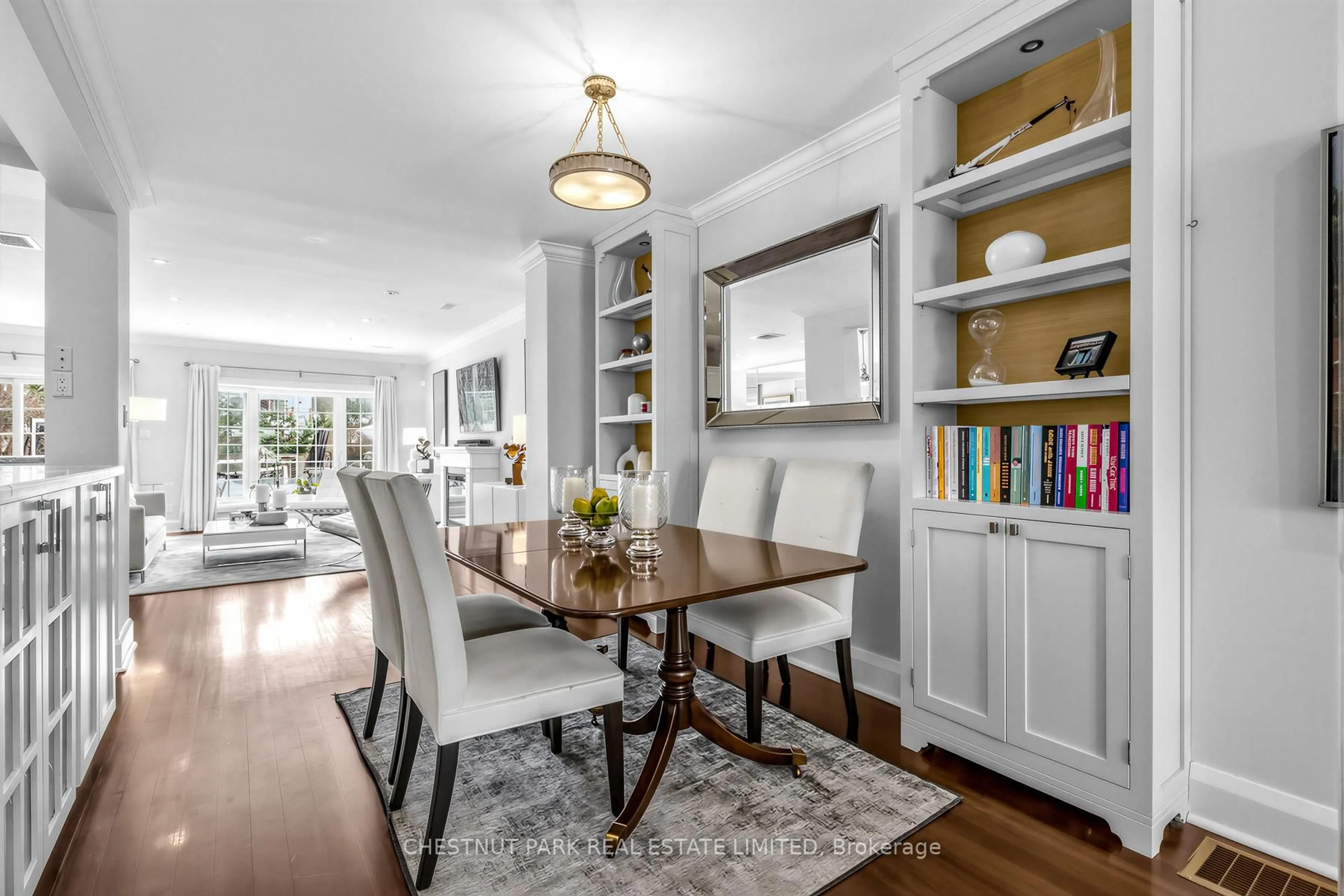 Dining room, wood/laminate floor for 351 Hillsdale Ave, Toronto Ontario M4S 1T9