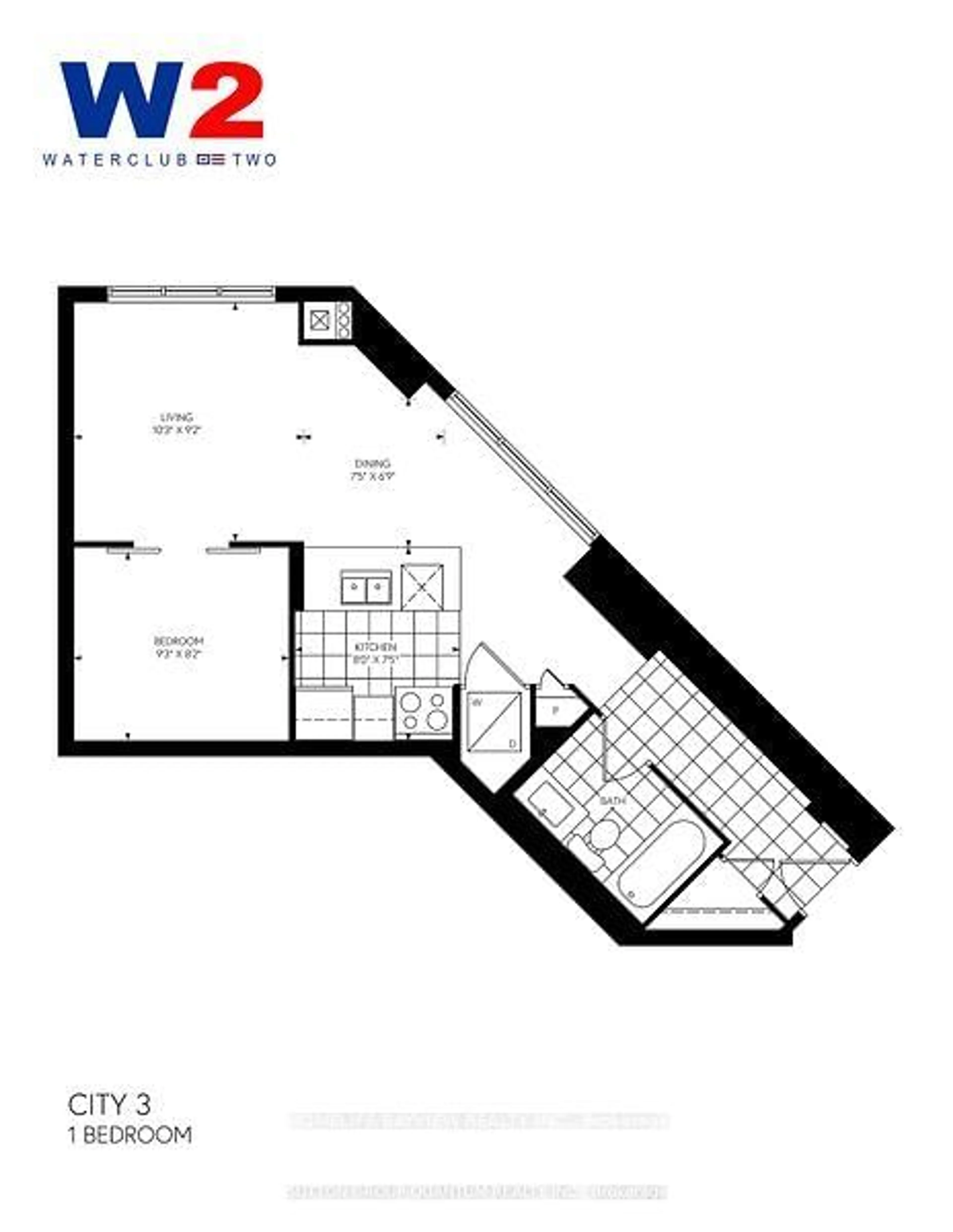Floor plan for 208 queens Quay #701, Toronto Ontario M5J 2Y5