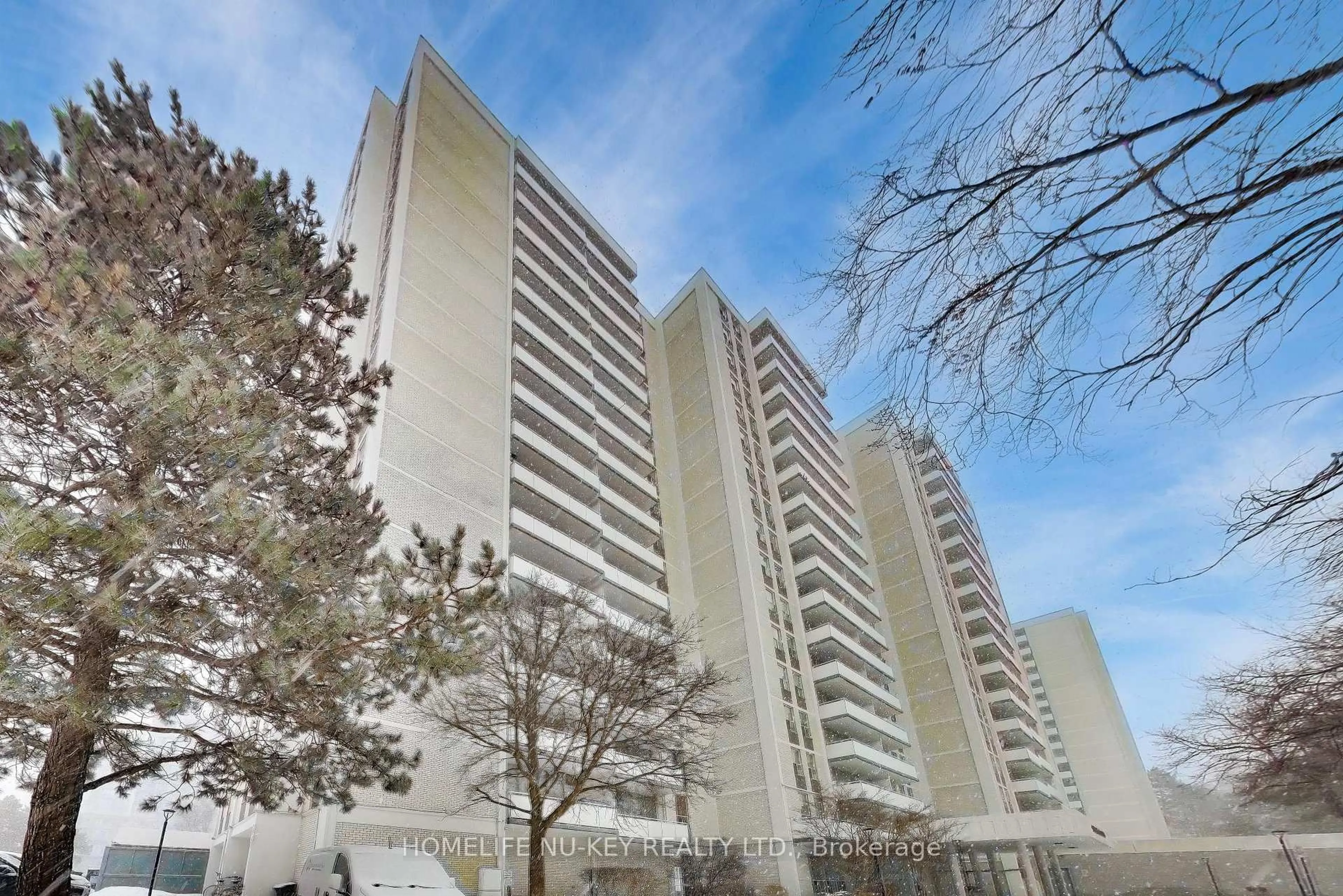A pic from outside/outdoor area/front of a property/back of a property/a pic from drone, unknown for 10 Parkway Forest Dr #208, Toronto Ontario M2J 1L3