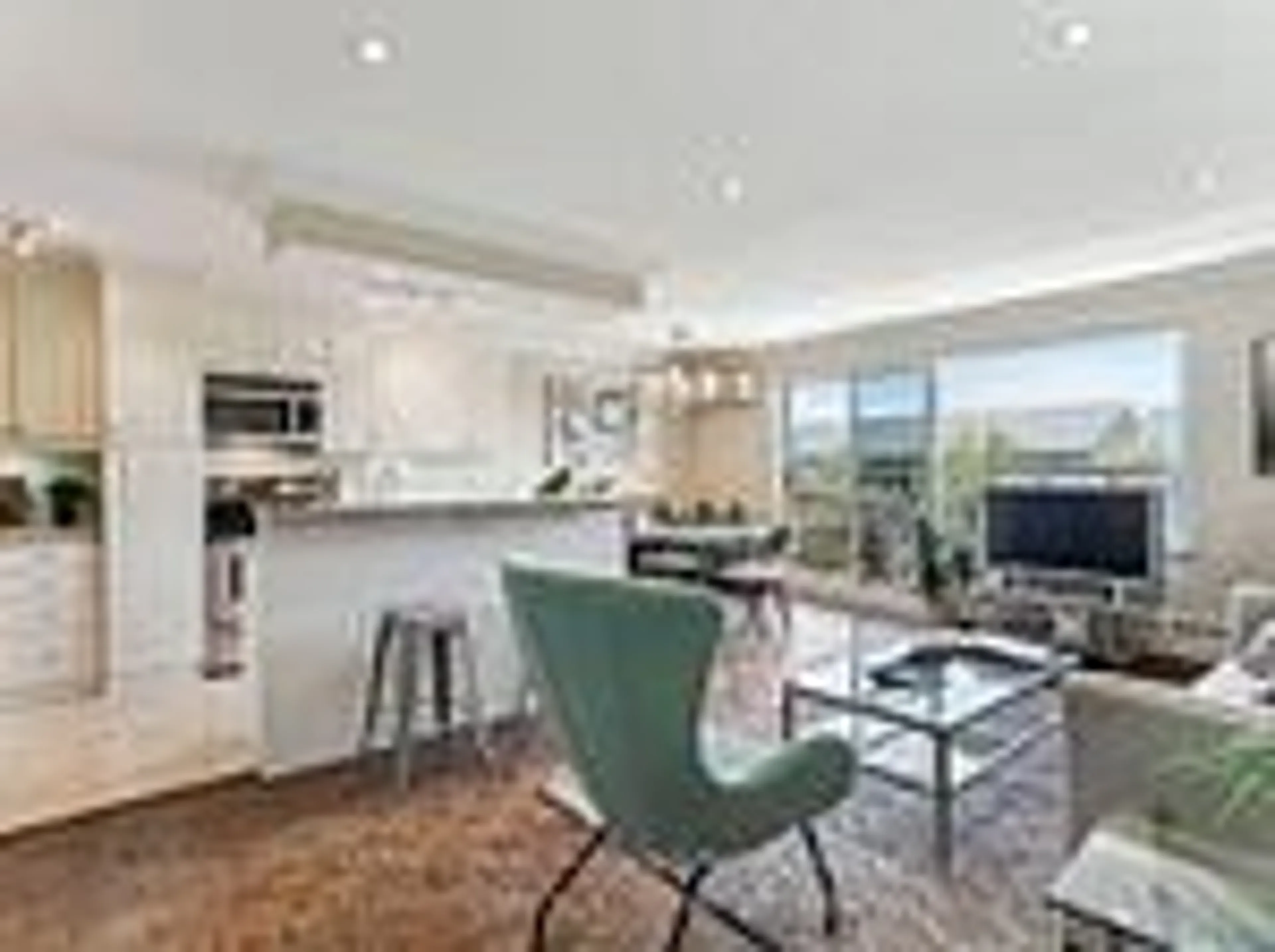 Open concept kitchen, ceramic/tile floor for 71 Jonesville Cres #409, Toronto Ontario M4A 1H1