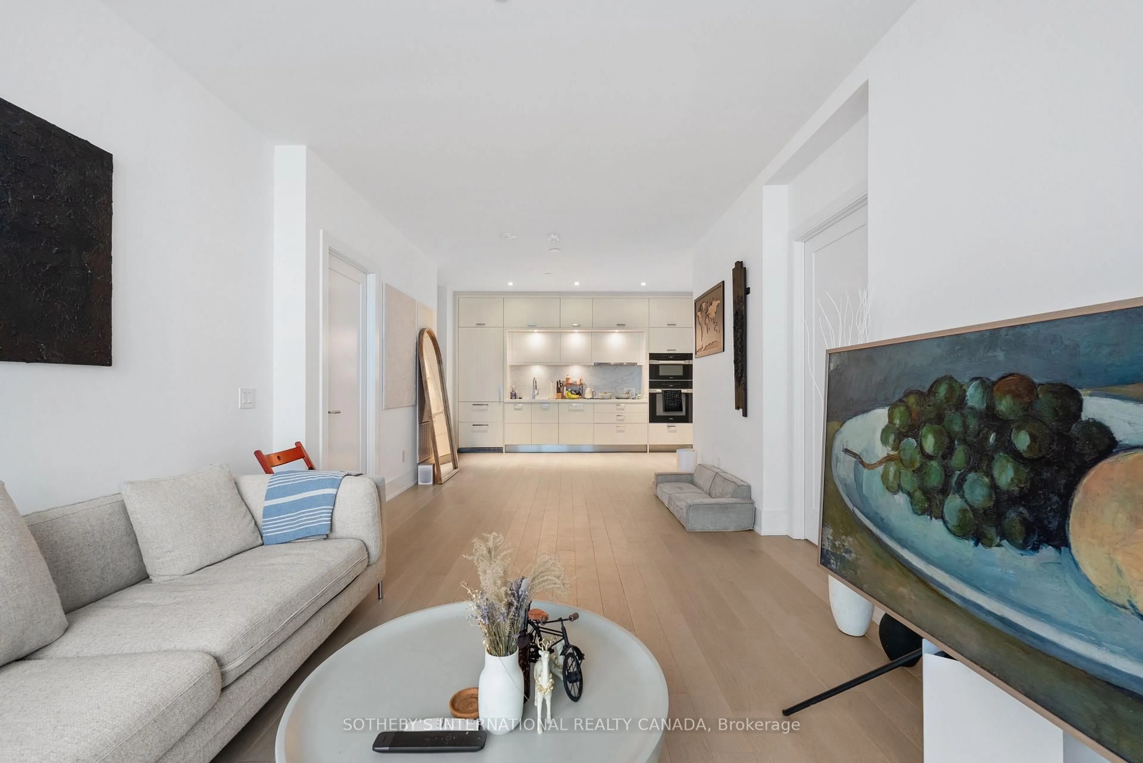 Living room with furniture, floor is not visible for 155 Merchants' Wharf #932, Toronto Ontario M5A 0Y4