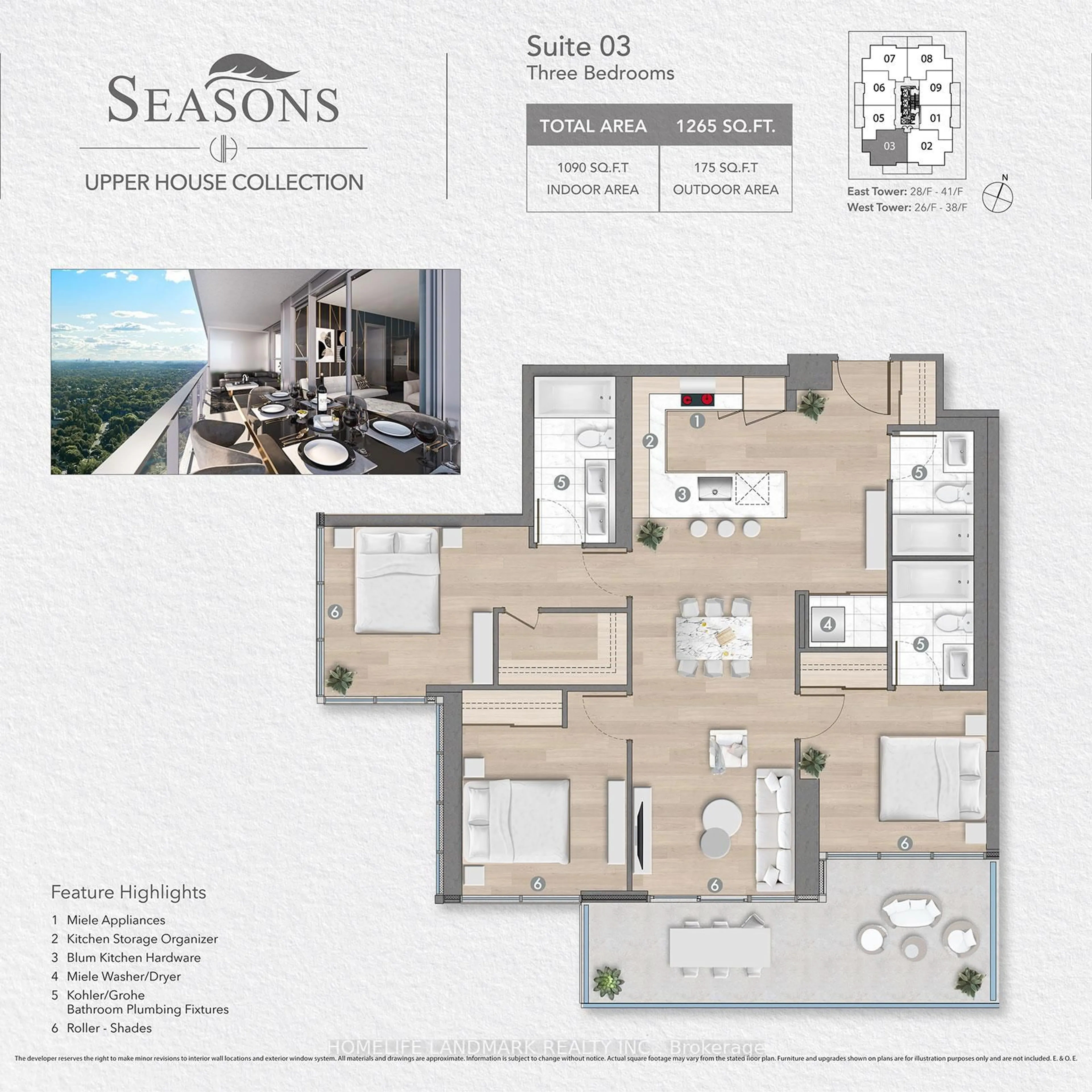 Floor plan for 95 Mcmahon Dr #3203, Toronto Ontario M2K 0H2