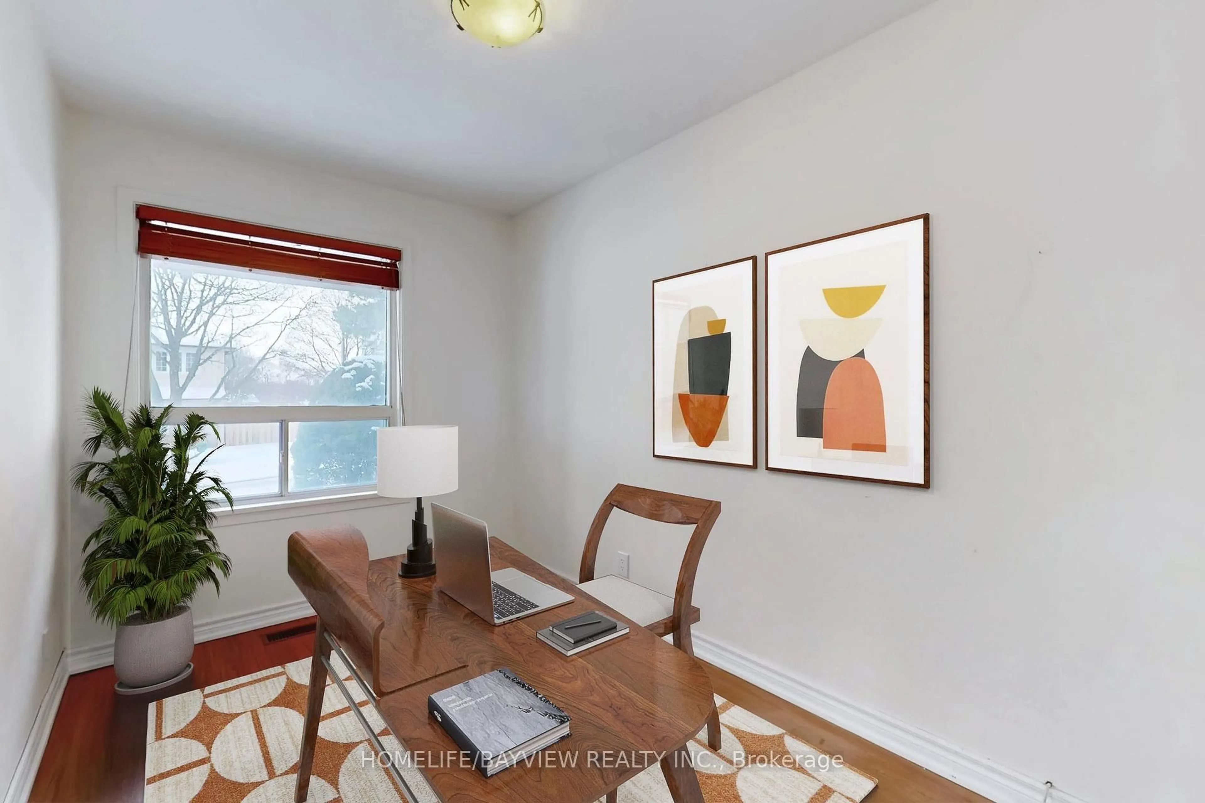Dining room, wood/laminate floor for 22 Marowyne Dr, Toronto Ontario M2J 2A4