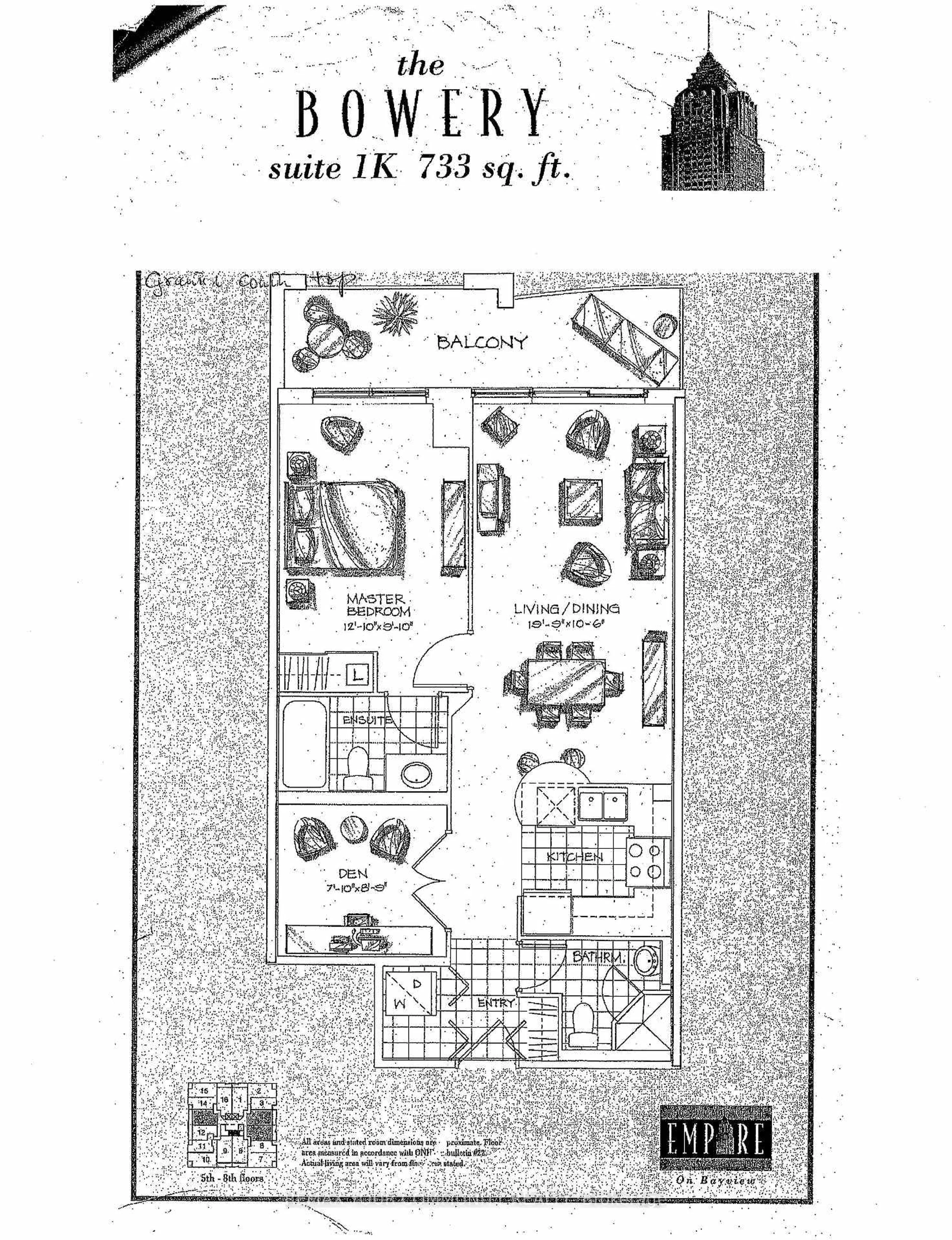 Floor plan for 17 Barberry Pl #813, Toronto Ontario M2K 1G9