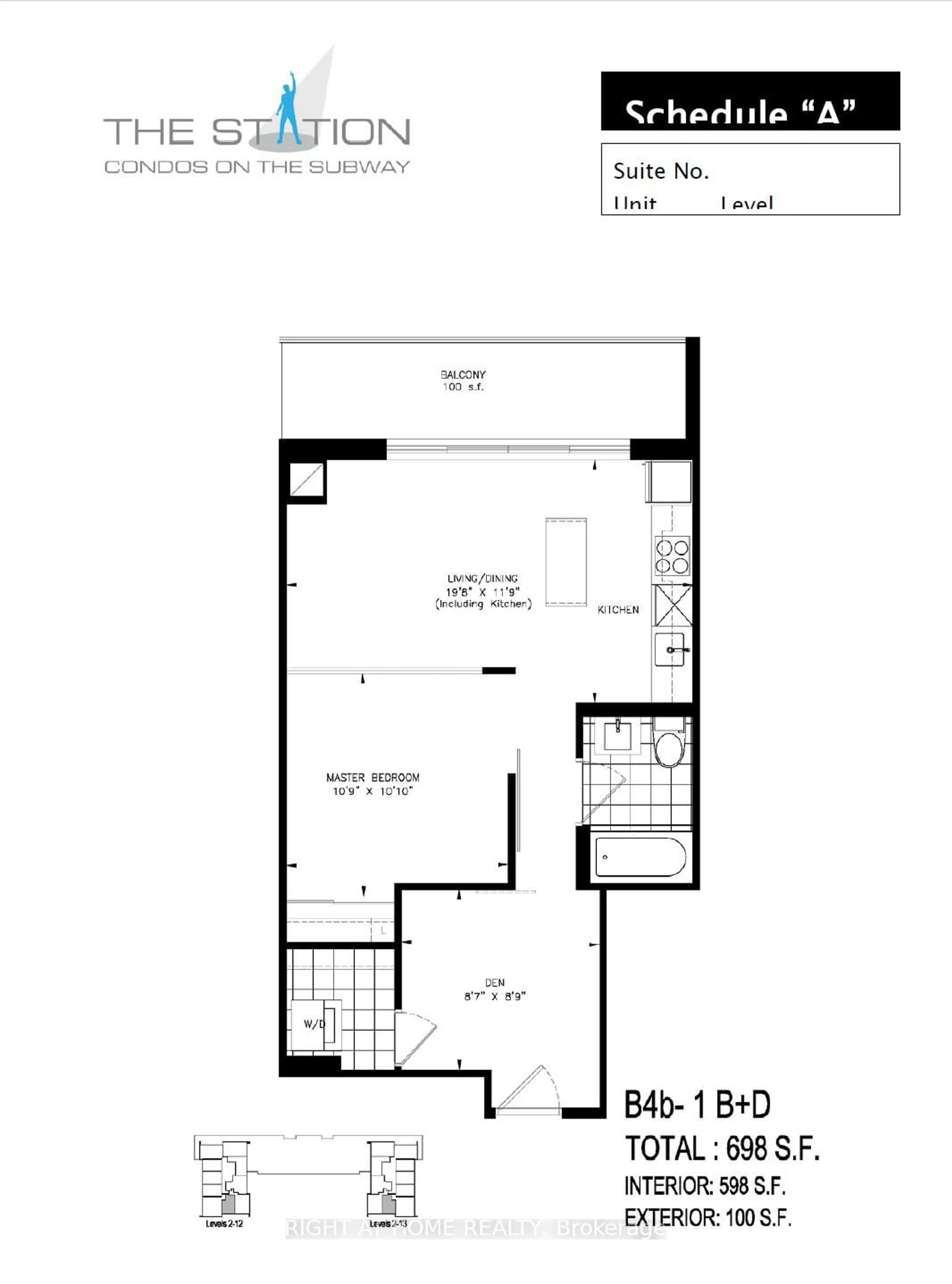 Floor plan for 565 Wilson Ave #203W, Toronto Ontario M3H 5Y6