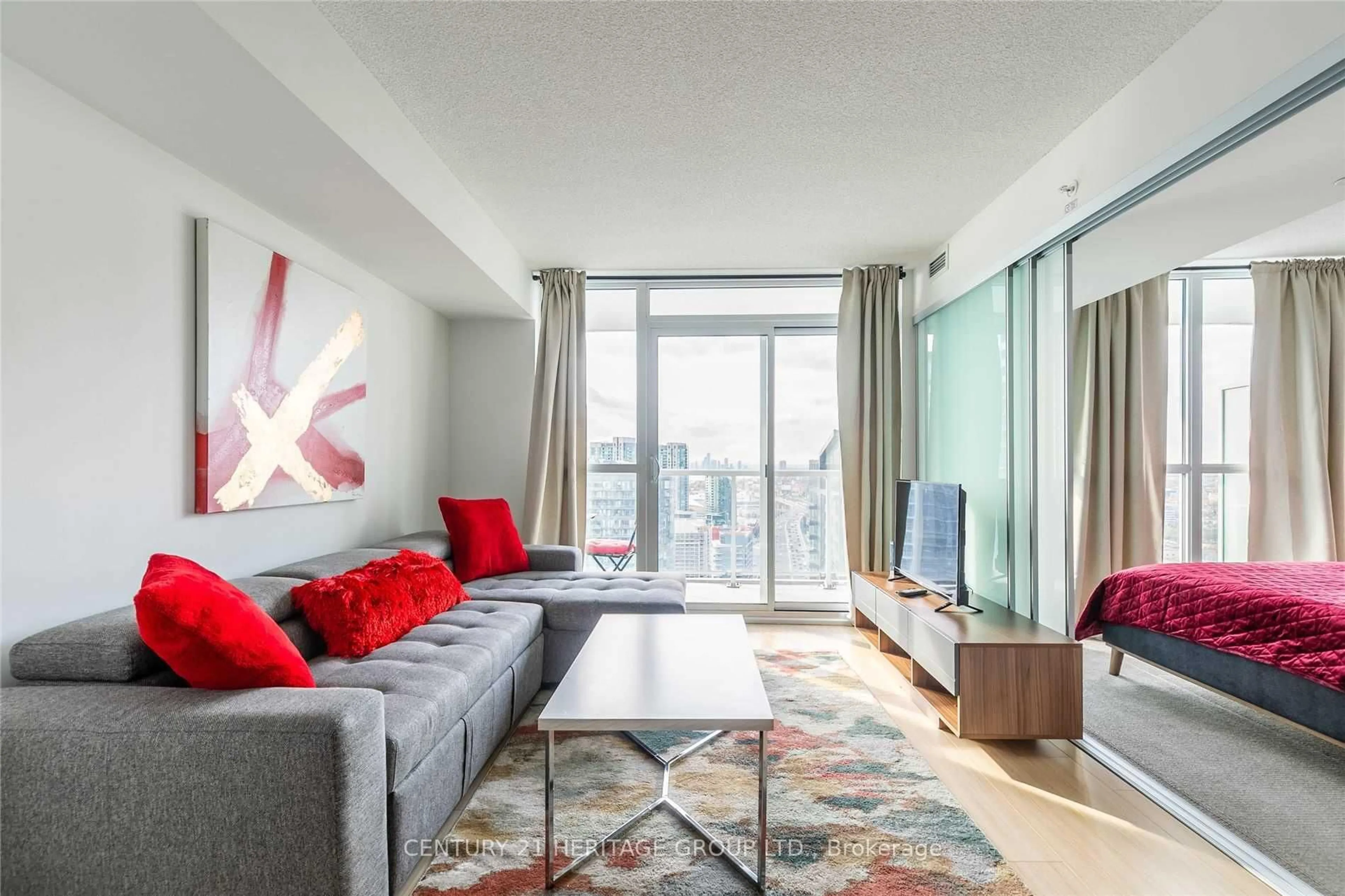 Living room with furniture, unknown for 75 Queens Wharf Rd #3810, Toronto Ontario M5V 0J8