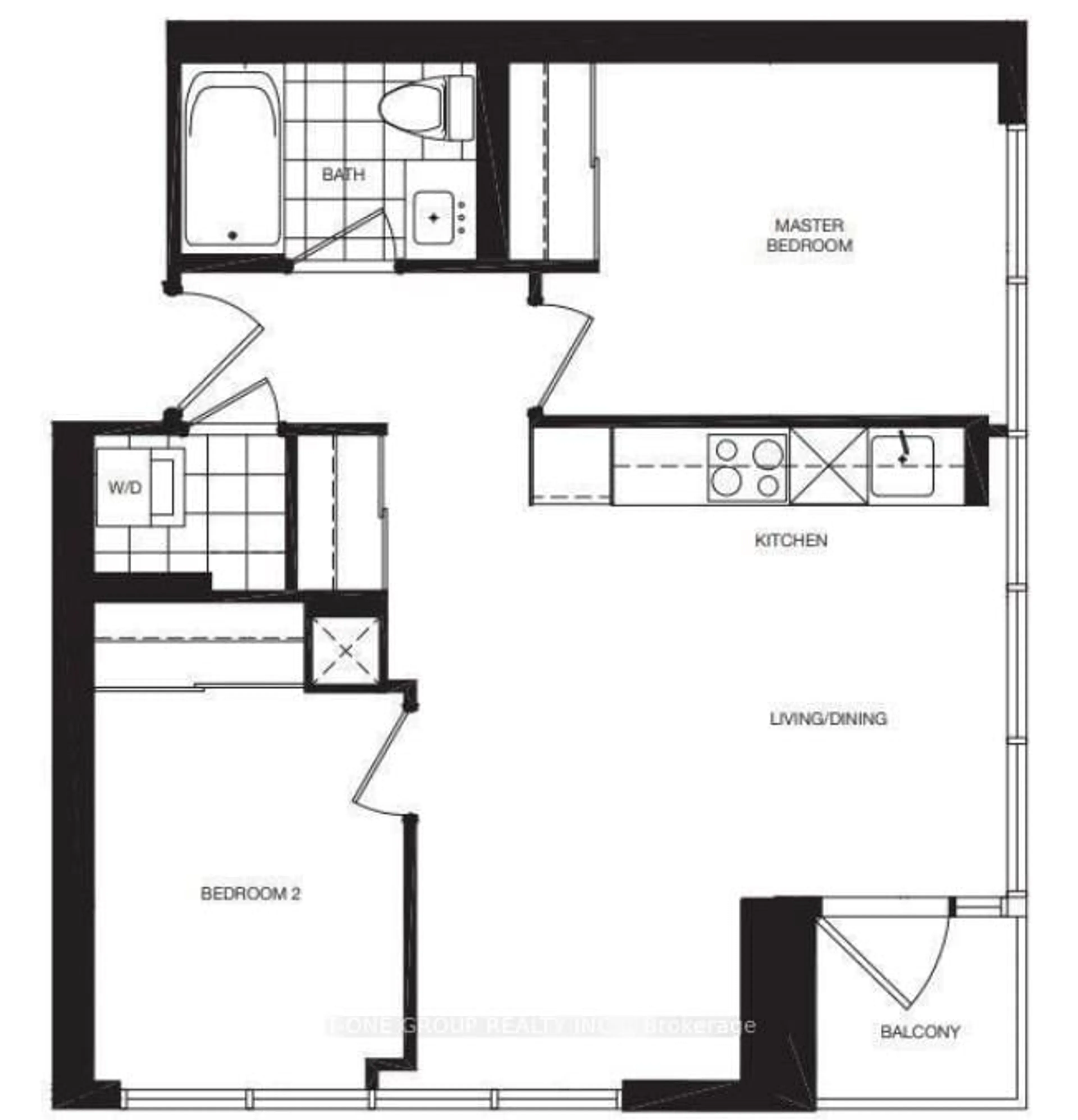 Floor plan for 395 Bloor St #3407, Toronto Ontario M4W 0B4
