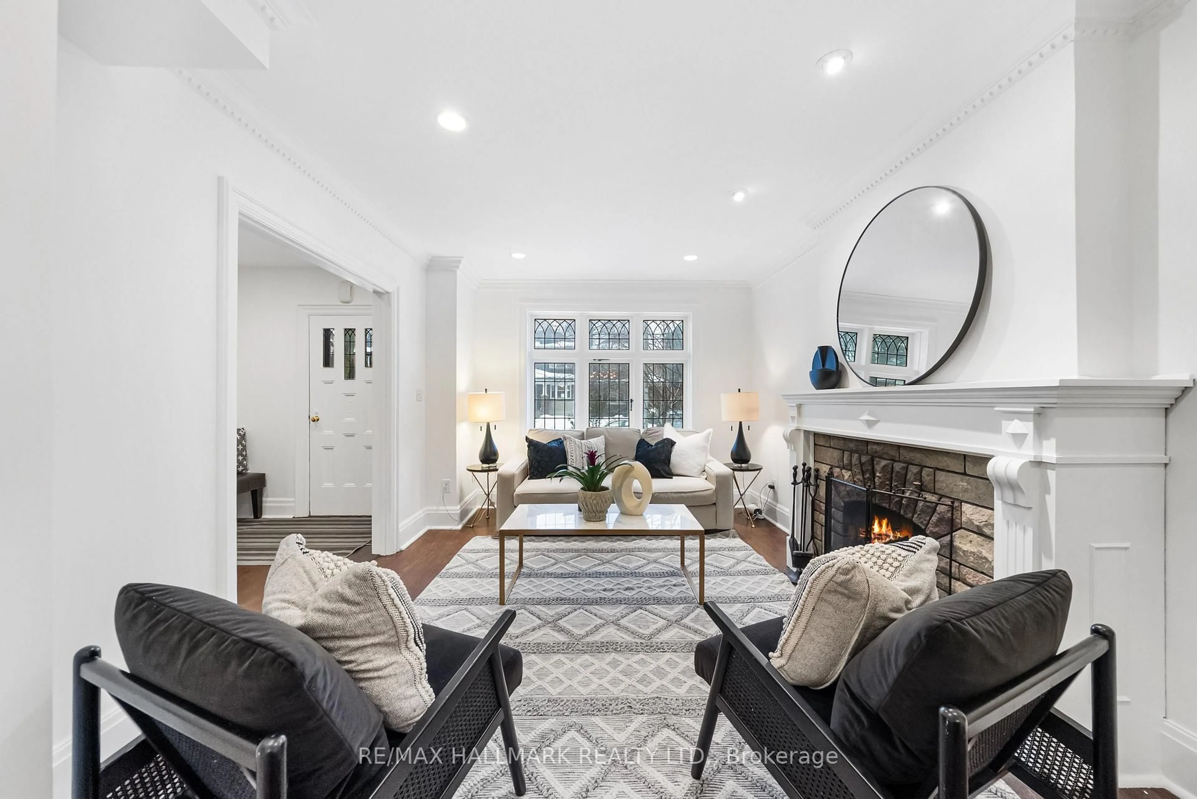 Living room with furniture, ceramic/tile floor for 145 Wanless Ave, Toronto Ontario M4N 1W3