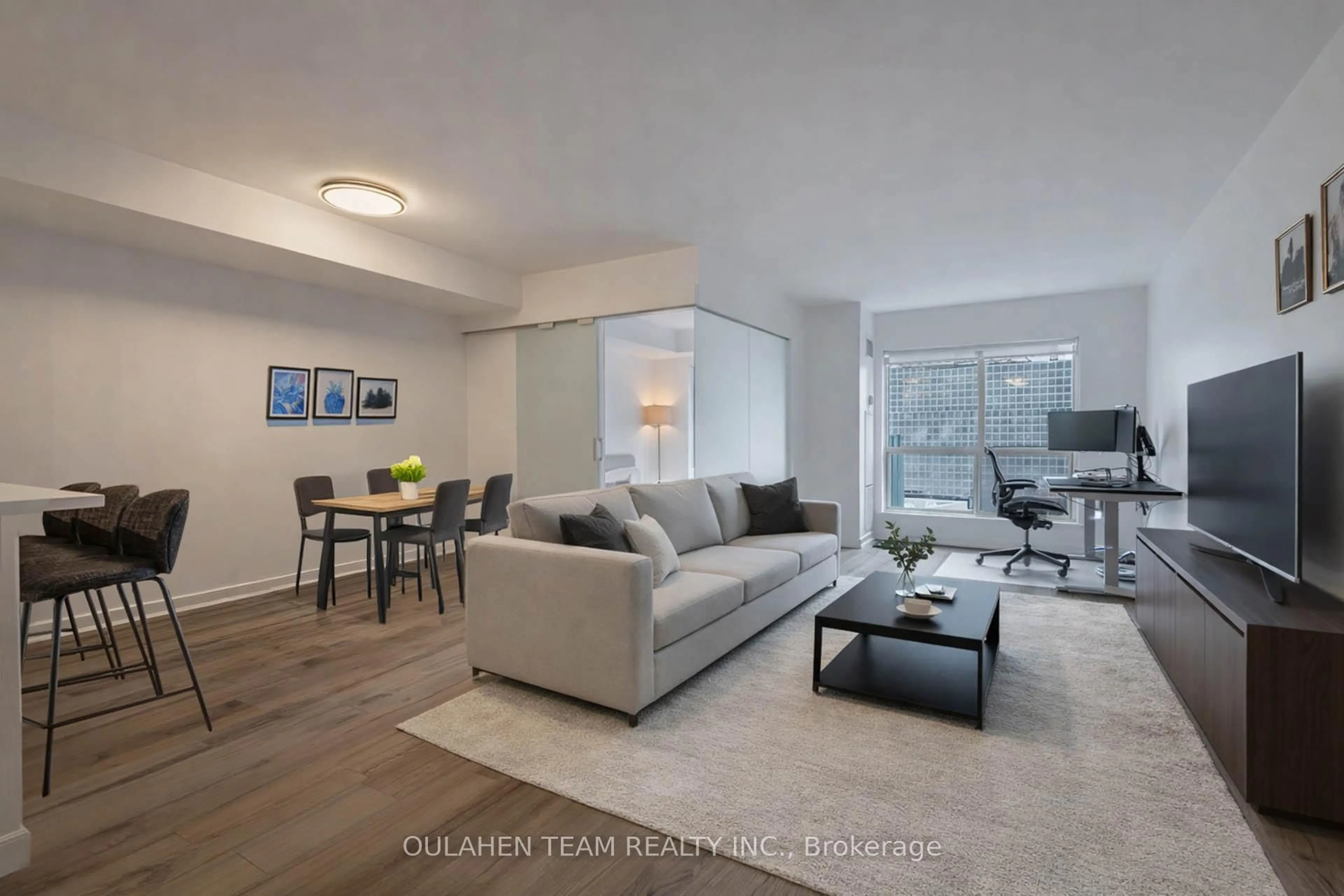 Living room with furniture, unknown for 25 The Esplanade #811, Toronto Ontario M5E 1W5